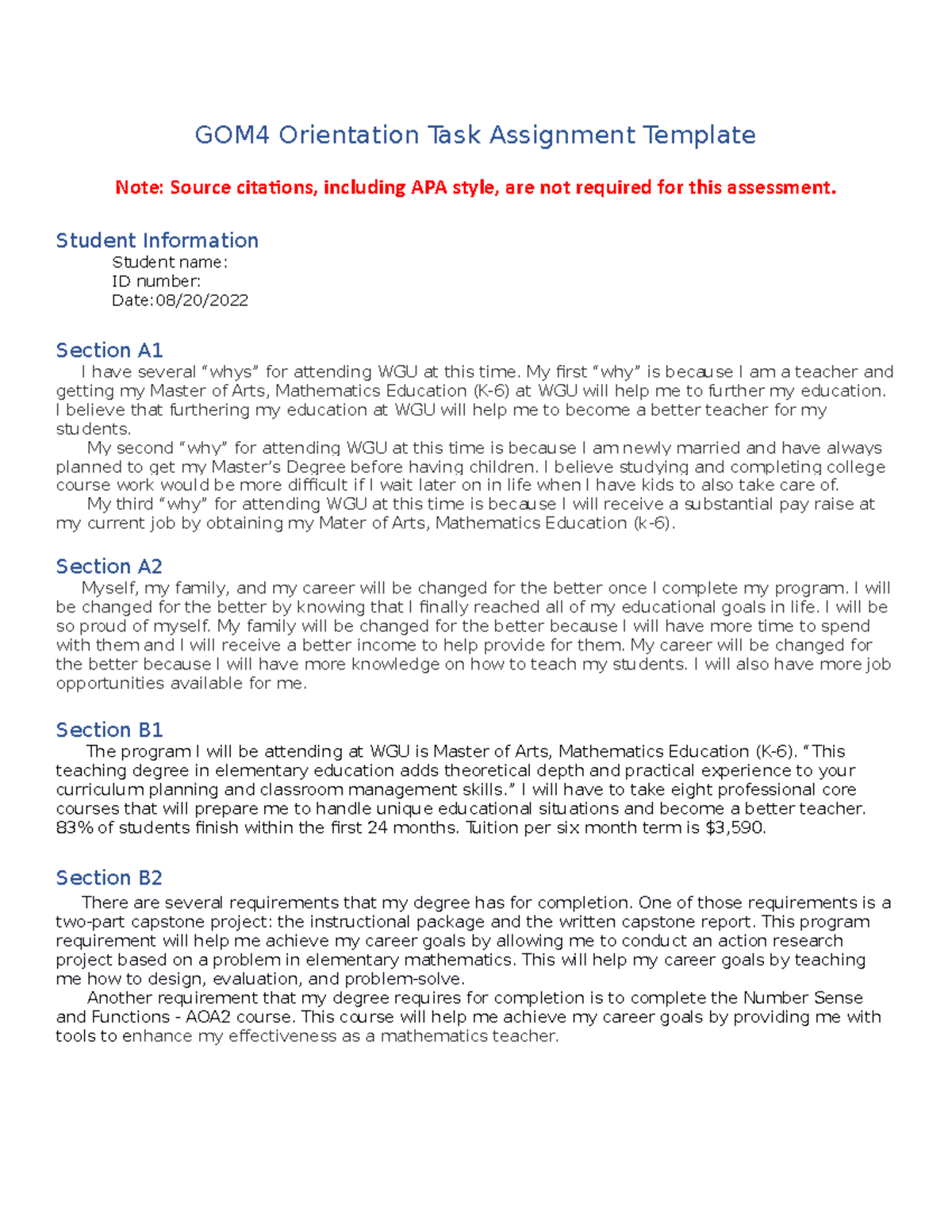 GOM4 TASK 1 Orientation - GOM4 Orientation Task Assignment Template ...