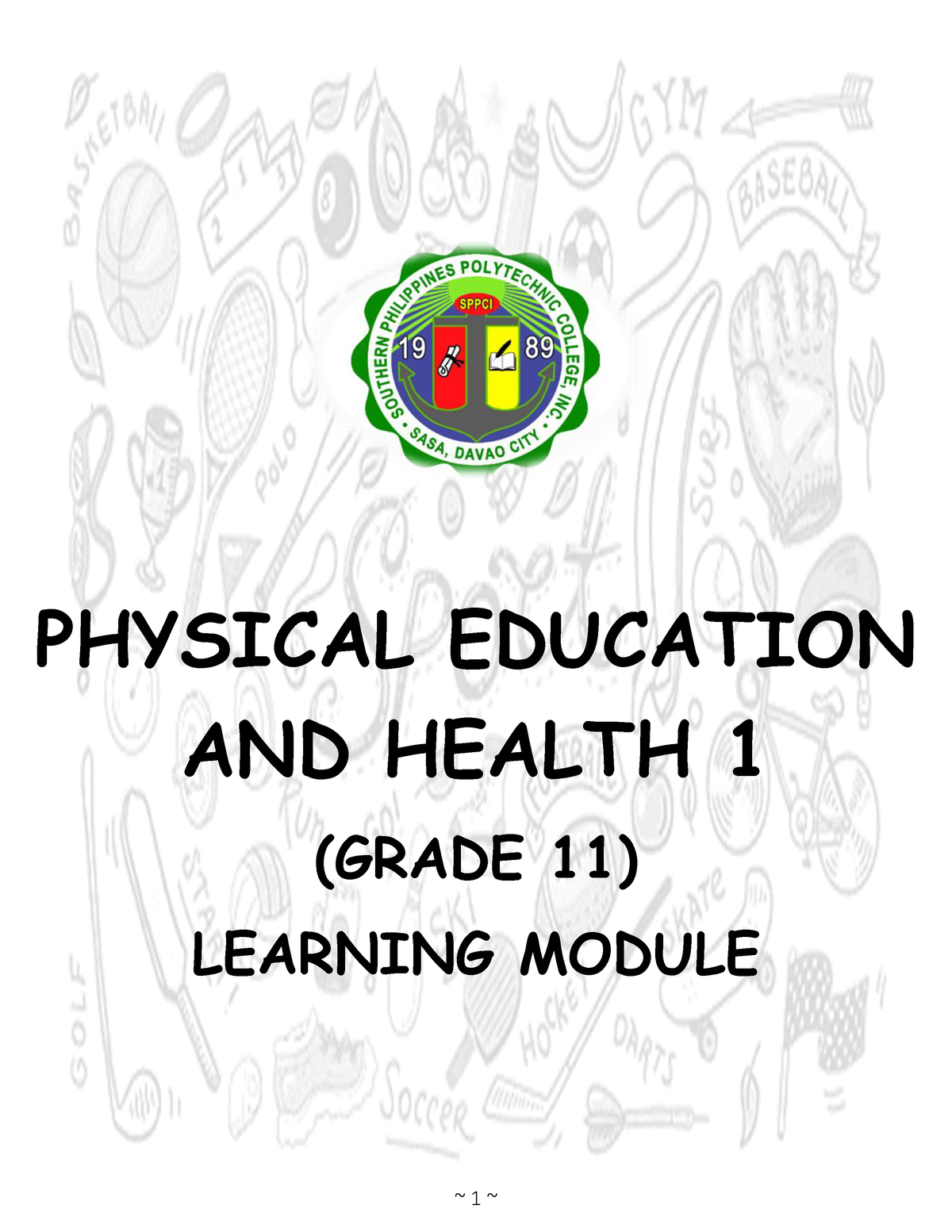 Module-3-P - Lecture Notes 11 - PHYSICAL EDUCATION AND HEALTH 1 (GRADE ...