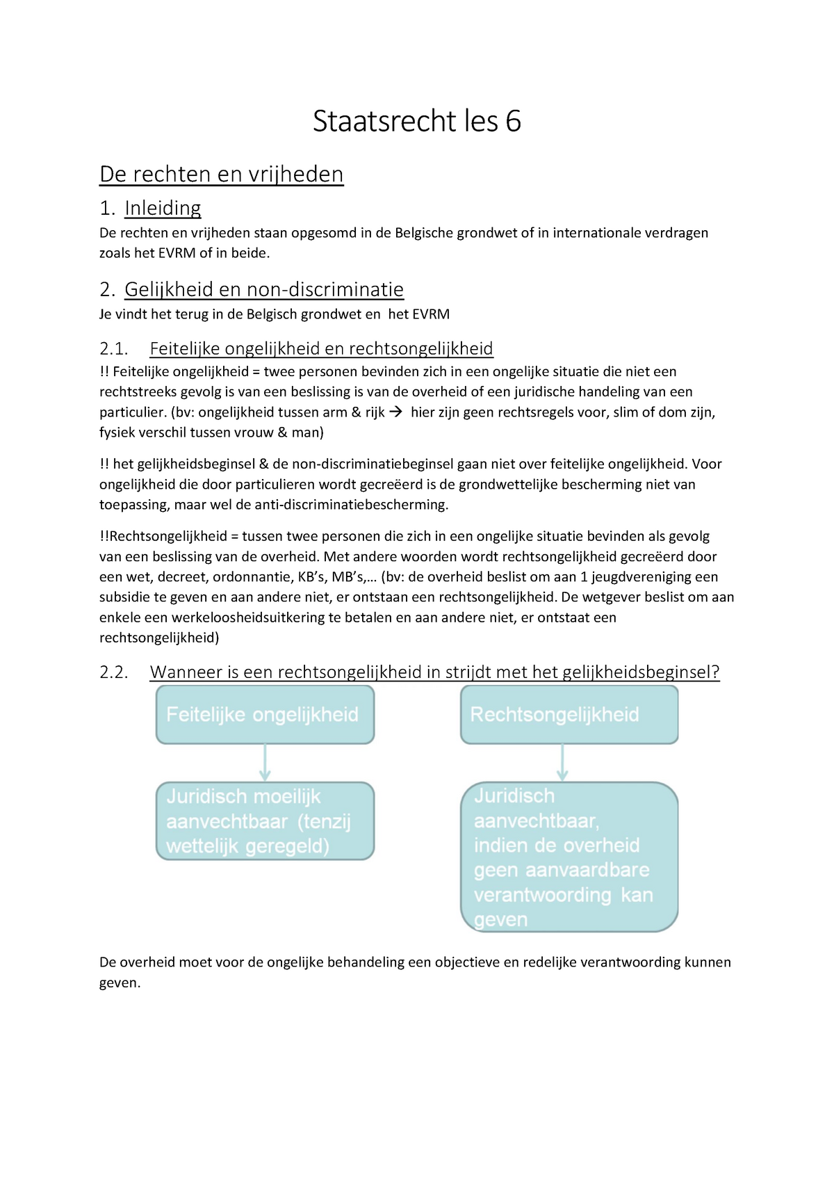 Staatsrecht Deel (laatste Deel) - Staatsrecht Les 6 De Rechten En ...