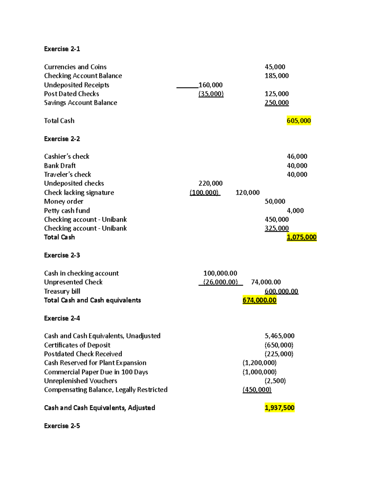 Checkbook Balance Cash And Cash Equivalents at Wanda Katie blog