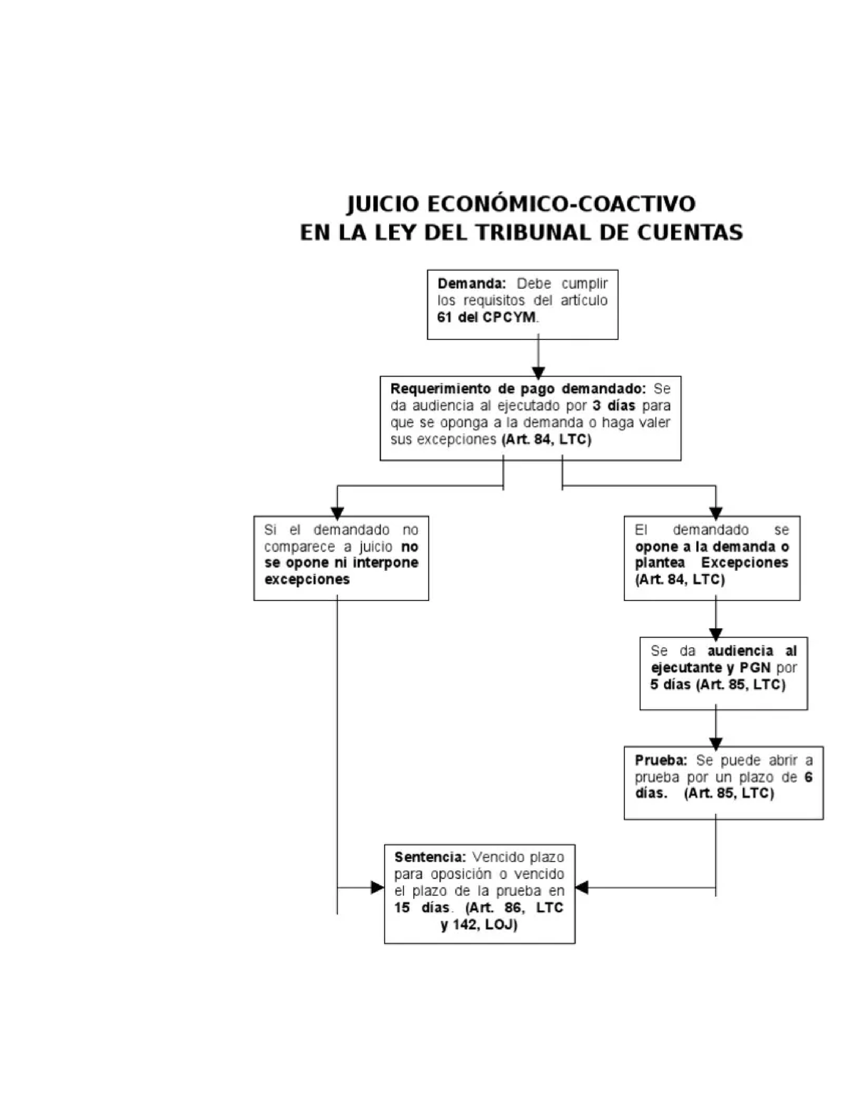 Esquema Juicio De Cuenta Ley De Tribunal De Cuentas Juicio En La Ley