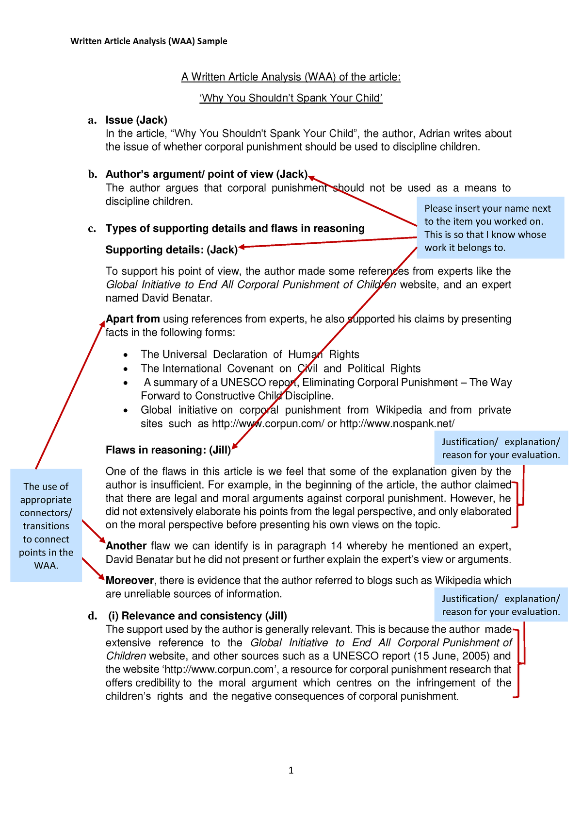 13.2 ELC501 Written Analysis Assignment (WAA) Sample Epjj - Written ...