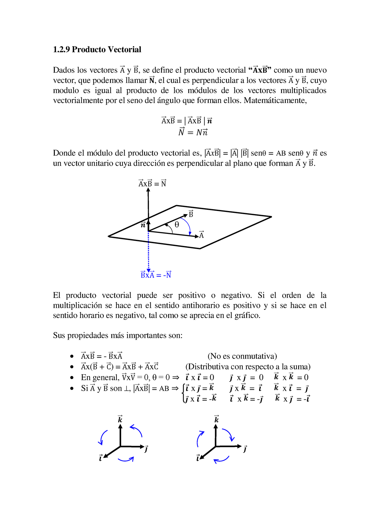 3 Semana - Fisica I 2023 - 1.2 Producto Vectorial Dados Los Vectores A ...