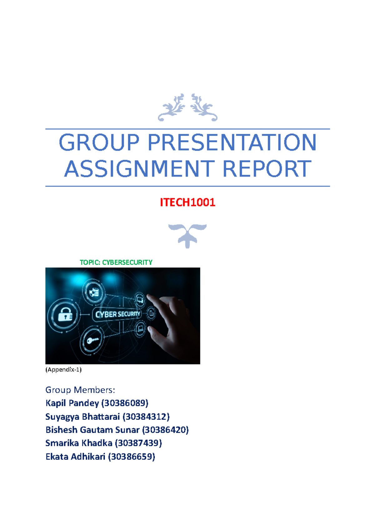 group presentation assignment