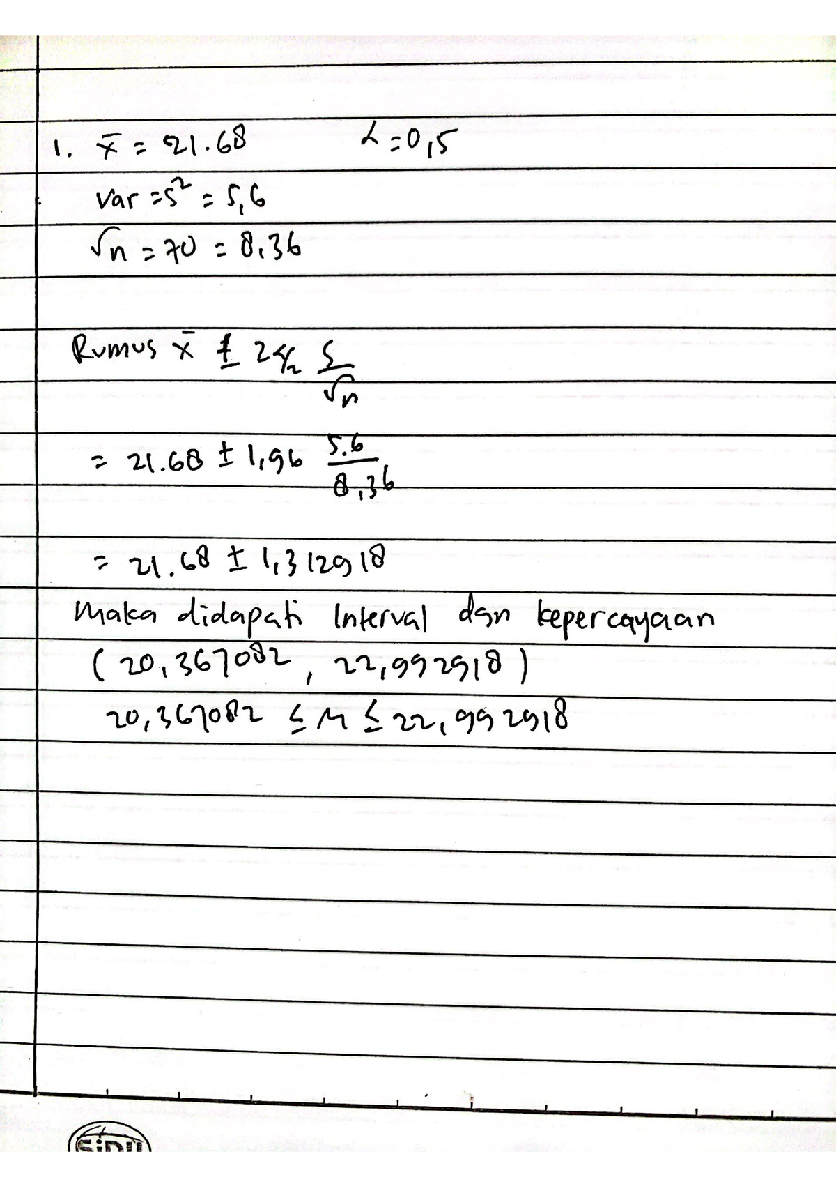 Pengantar Stat Mat - Statistika - Studocu