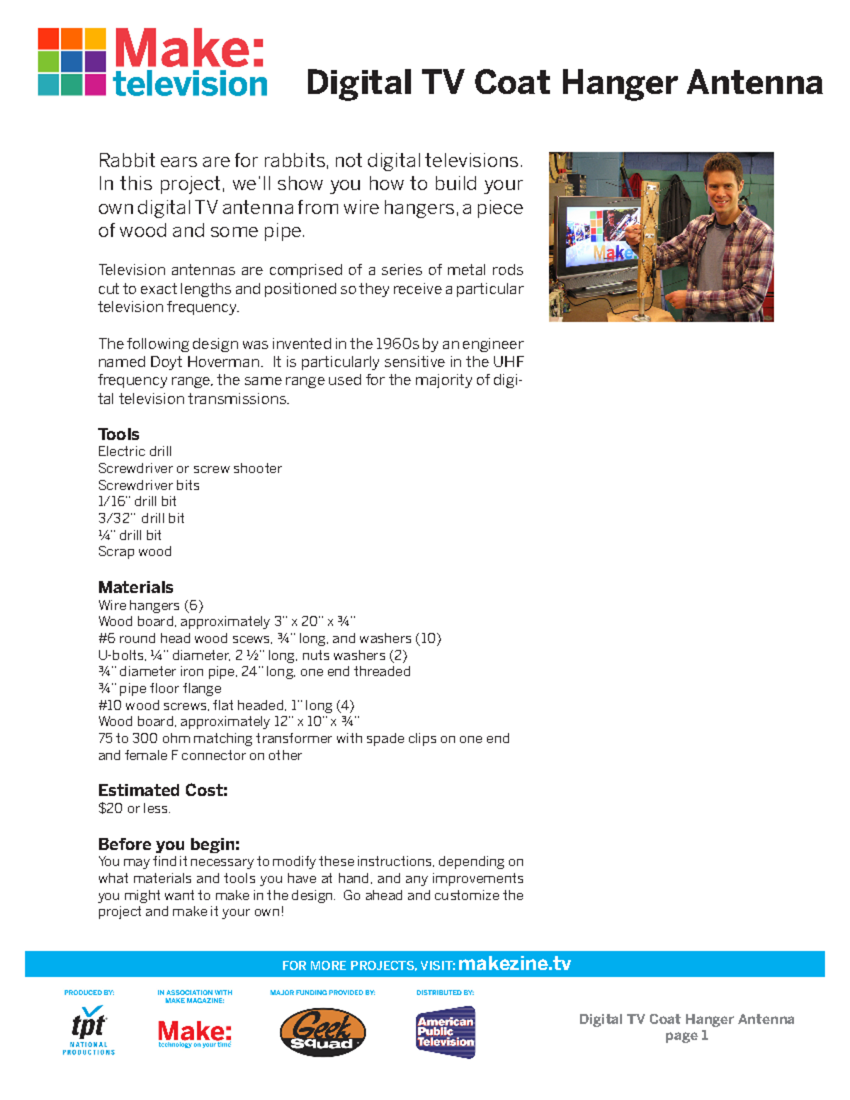 Antenna DTV La que se indica Rabbit ears are for rabbits, not