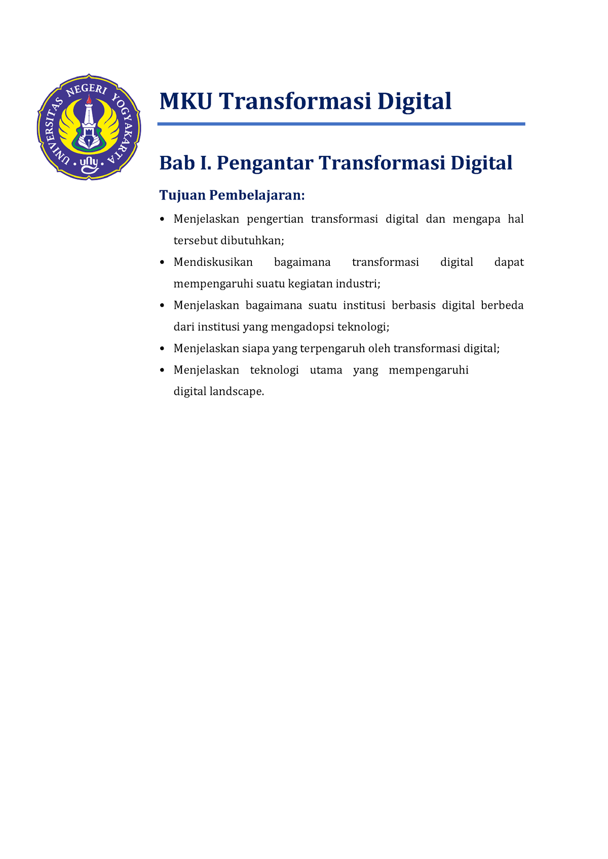 BAB 1. Pengantar Transformasi Digital - MKU Transformasi Digital Bab I ...