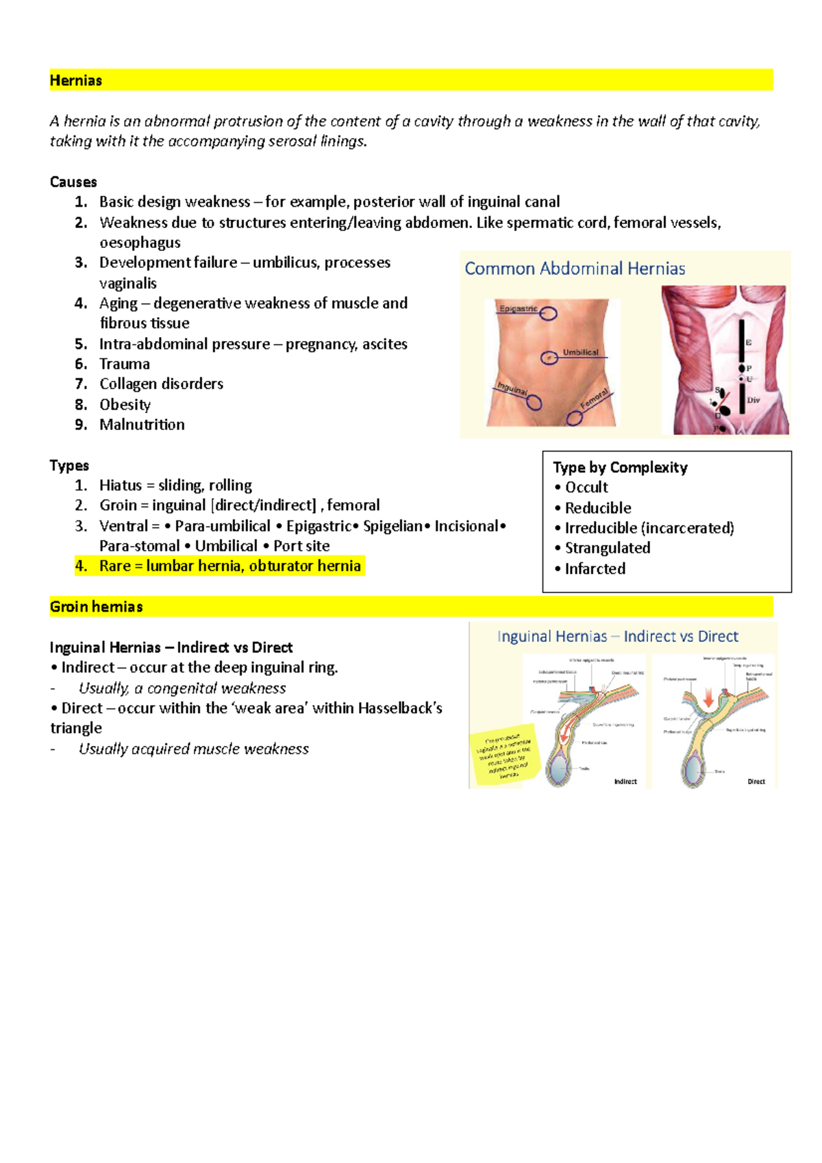 GI - hernias, constipation, cealic disease - Hernias A hernia is an ...