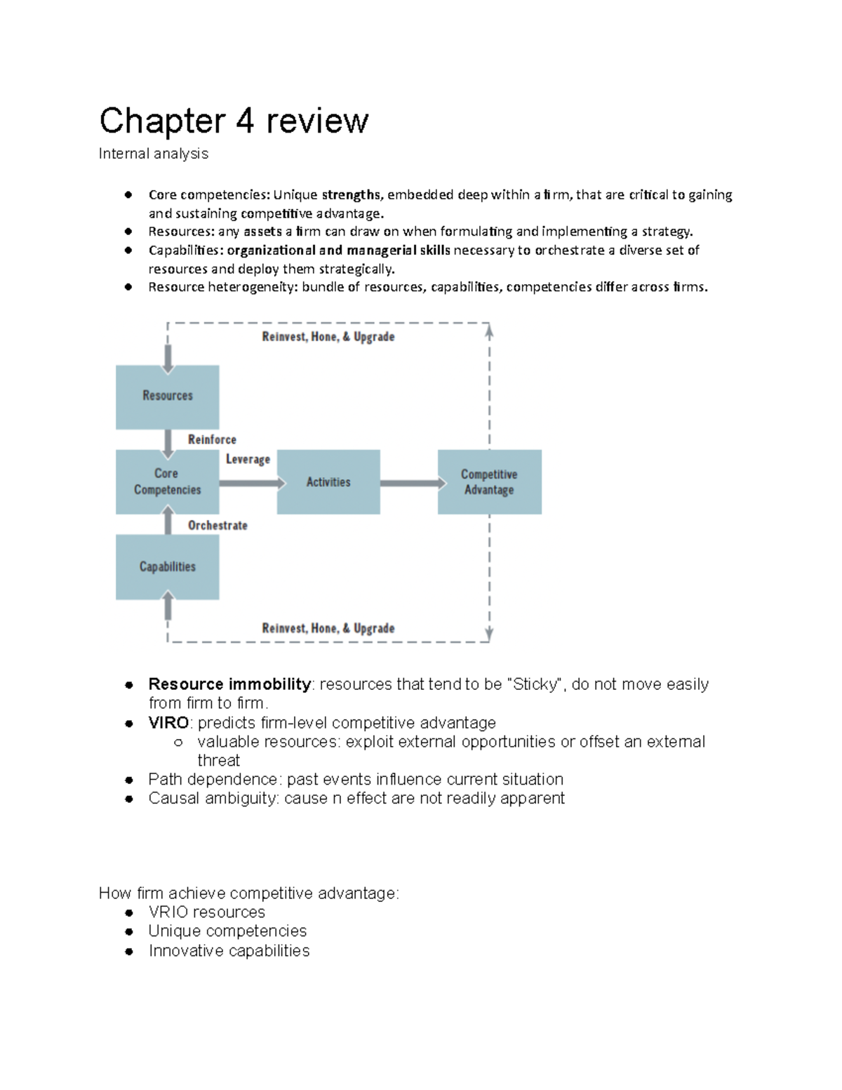 Sm 514 Chapter 4 - Quiz Notes For Strategic Management - Chapter 4 ...