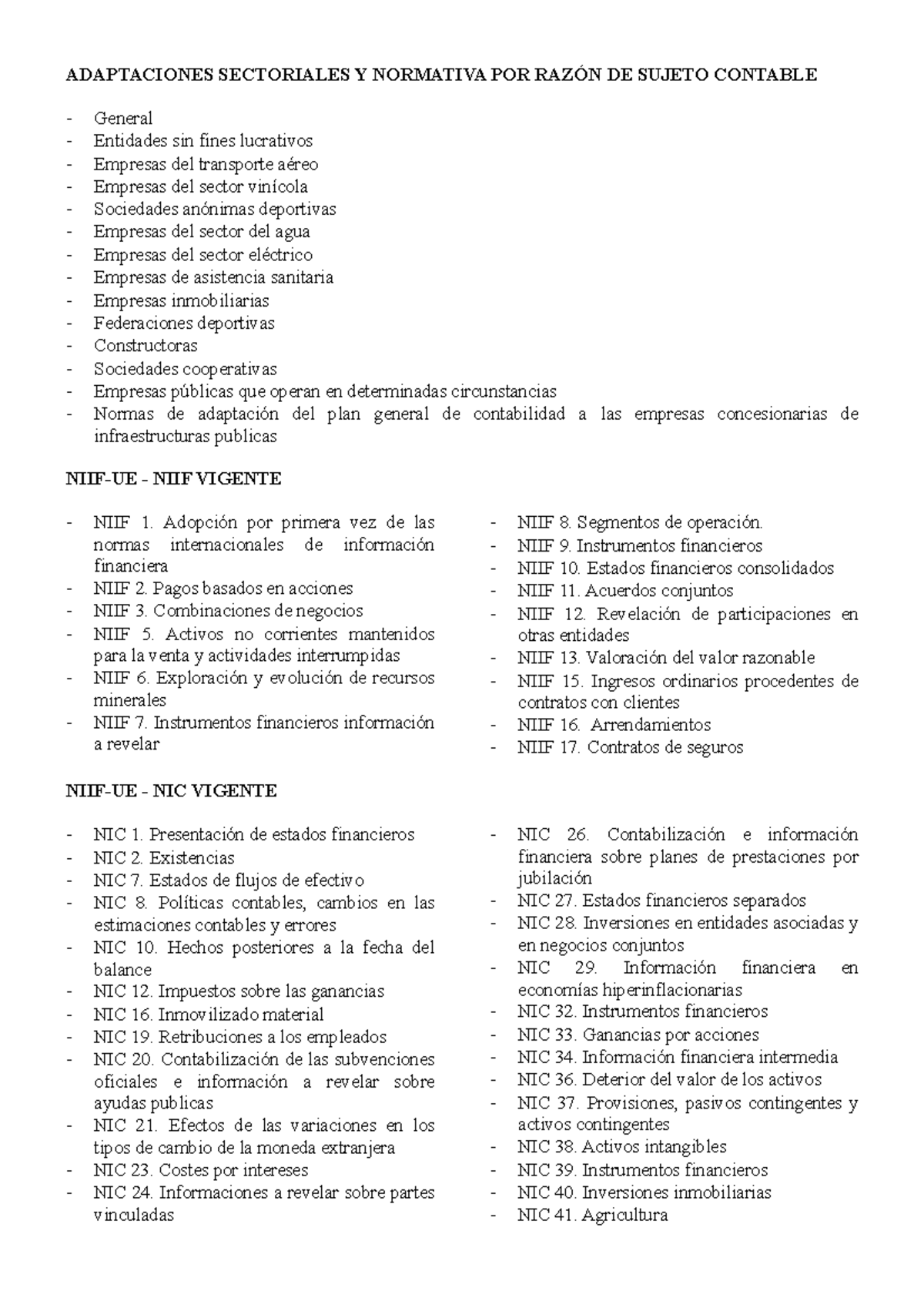 Actividad 1- Tablas ICAC - ADAPTACIONES SECTORIALES Y NORMATIVA POR ...