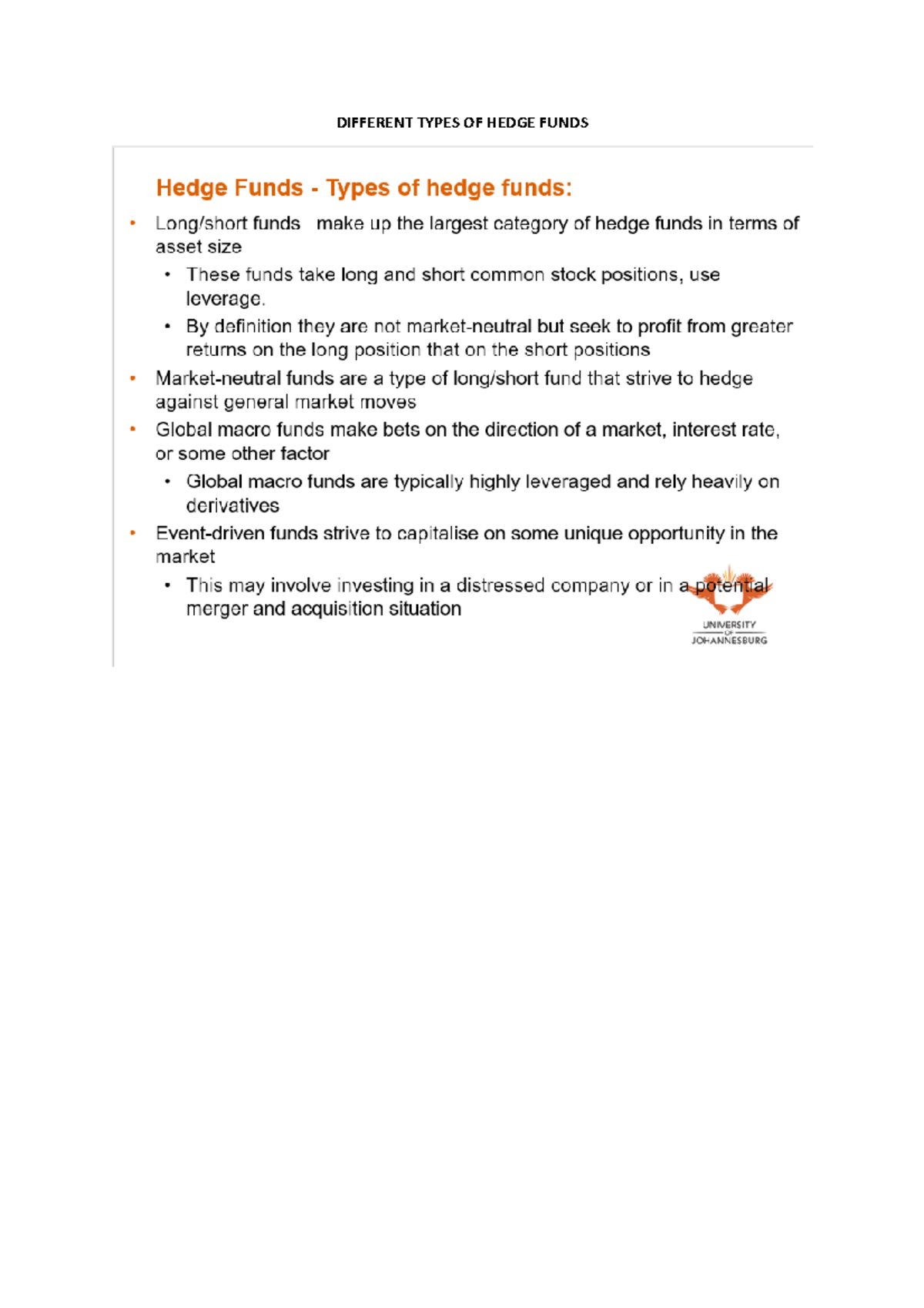 Different Types OF Hedge Funds - fine2010 - DIFFERENT TYPES OF HEDGE ...