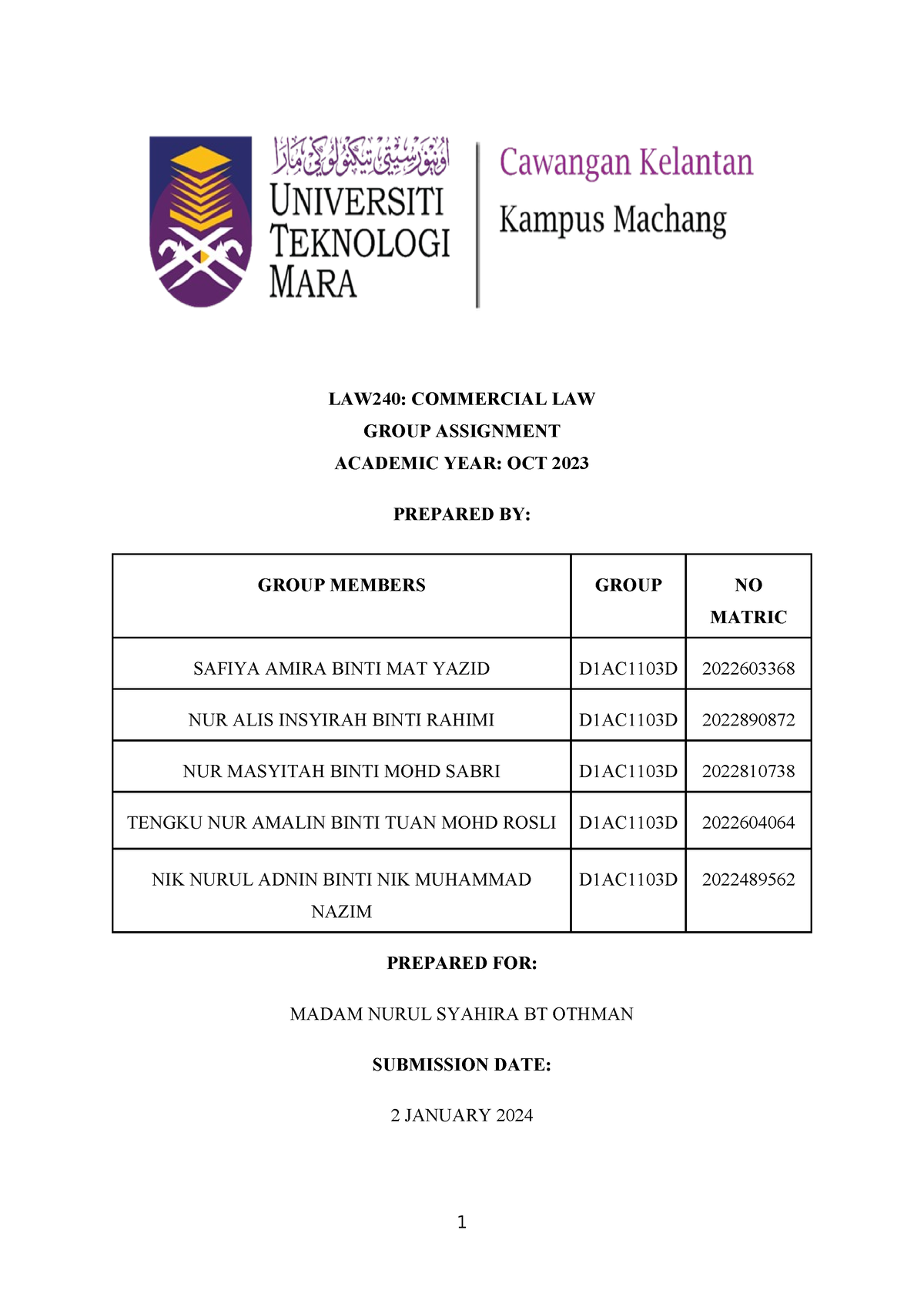 assignment law proz