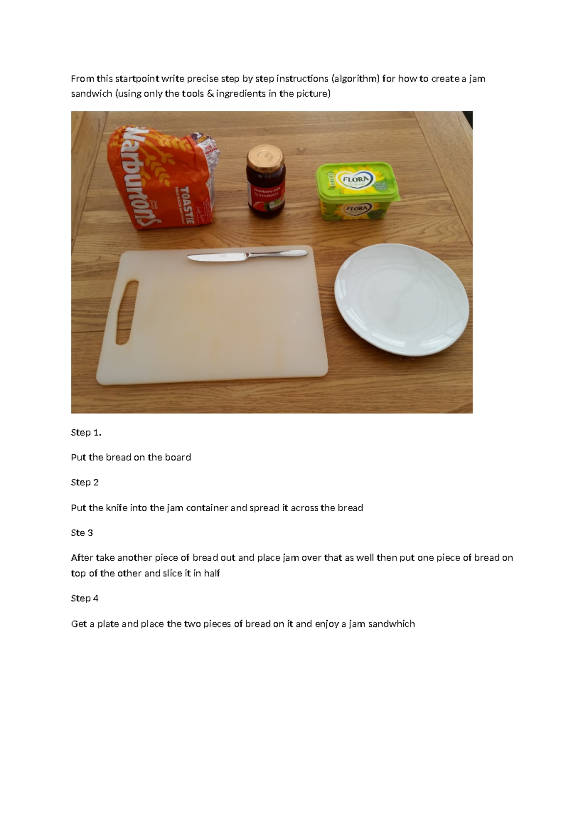 1. Jam Sandwich Algorithm - From this startpoint write precise step by ...