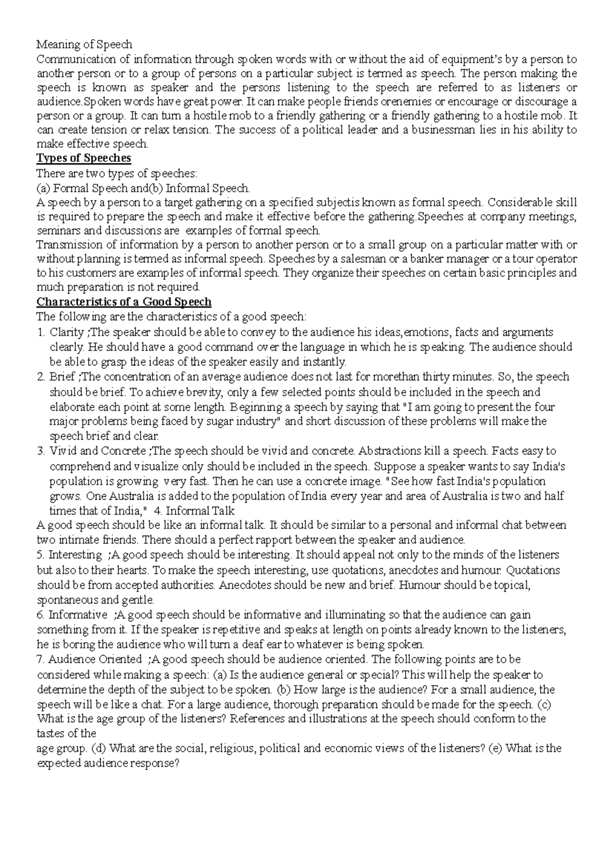 Communication - Meaning of Speech Communication of information through ...