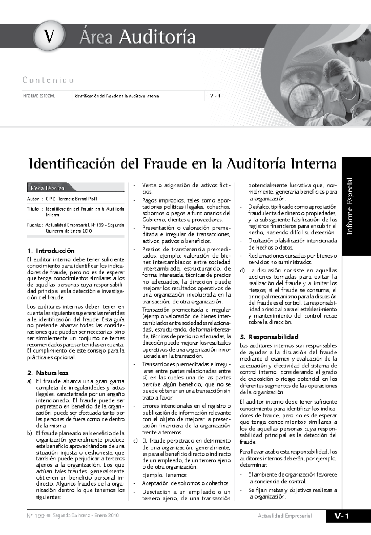 Identificacion DEL Fraude EN LA Auditoria Interna - Actualidad ...