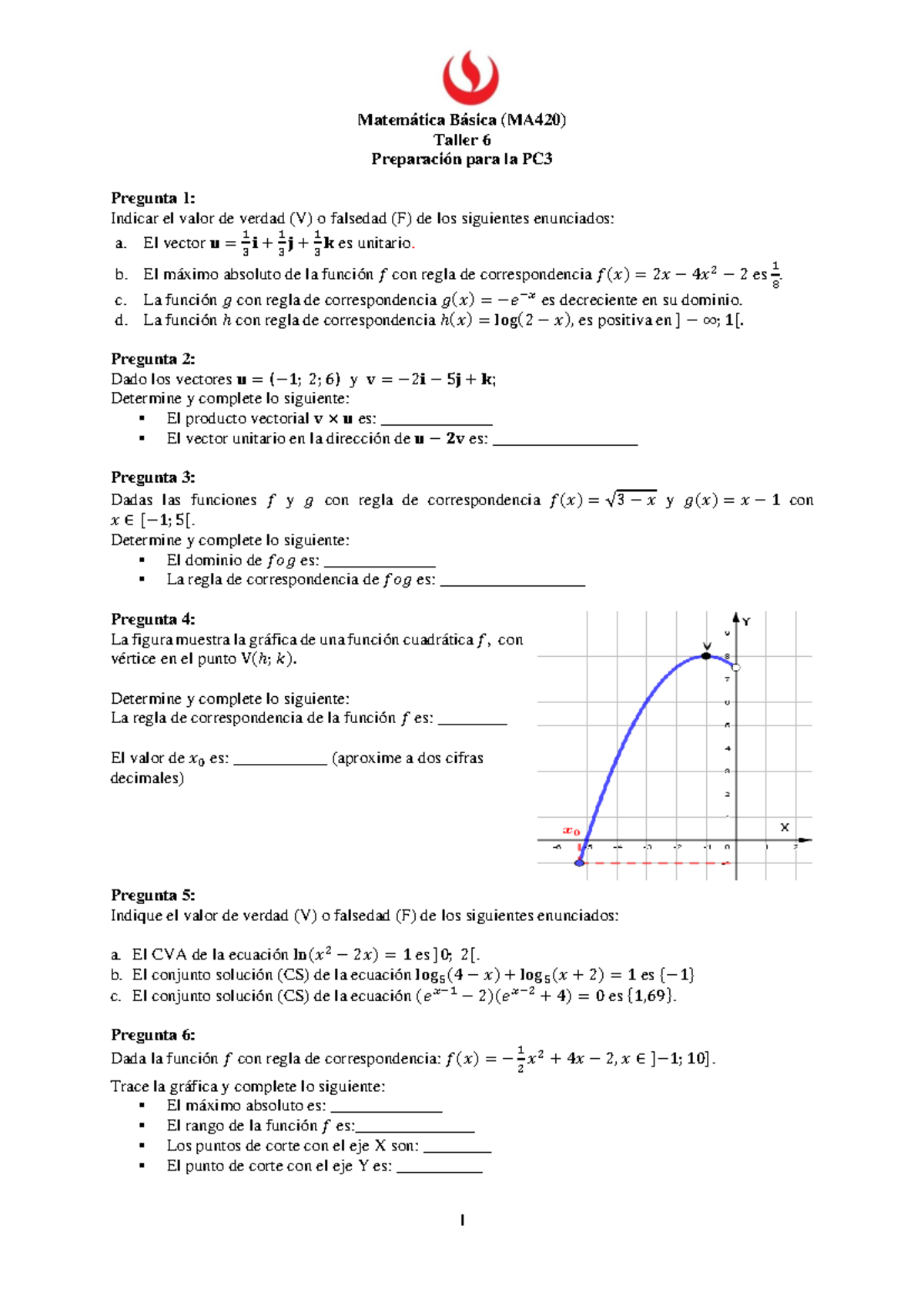 Taller Semana 12 Pc3 Matematica Basica Studocu