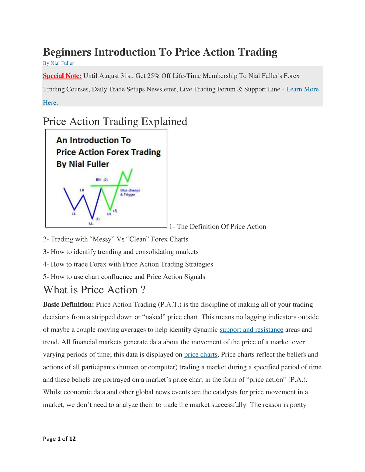 Beginners Introduction To Price Action Trading - Price Action Trading ...