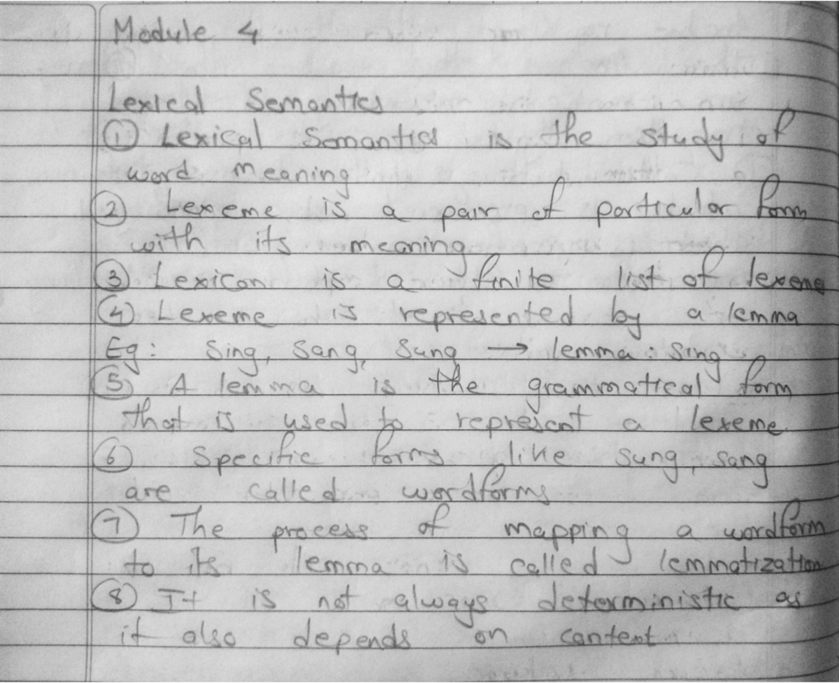 NLP MOD 4 (2) - Good notes get good marks - Module 4 Lexical Sementies ...