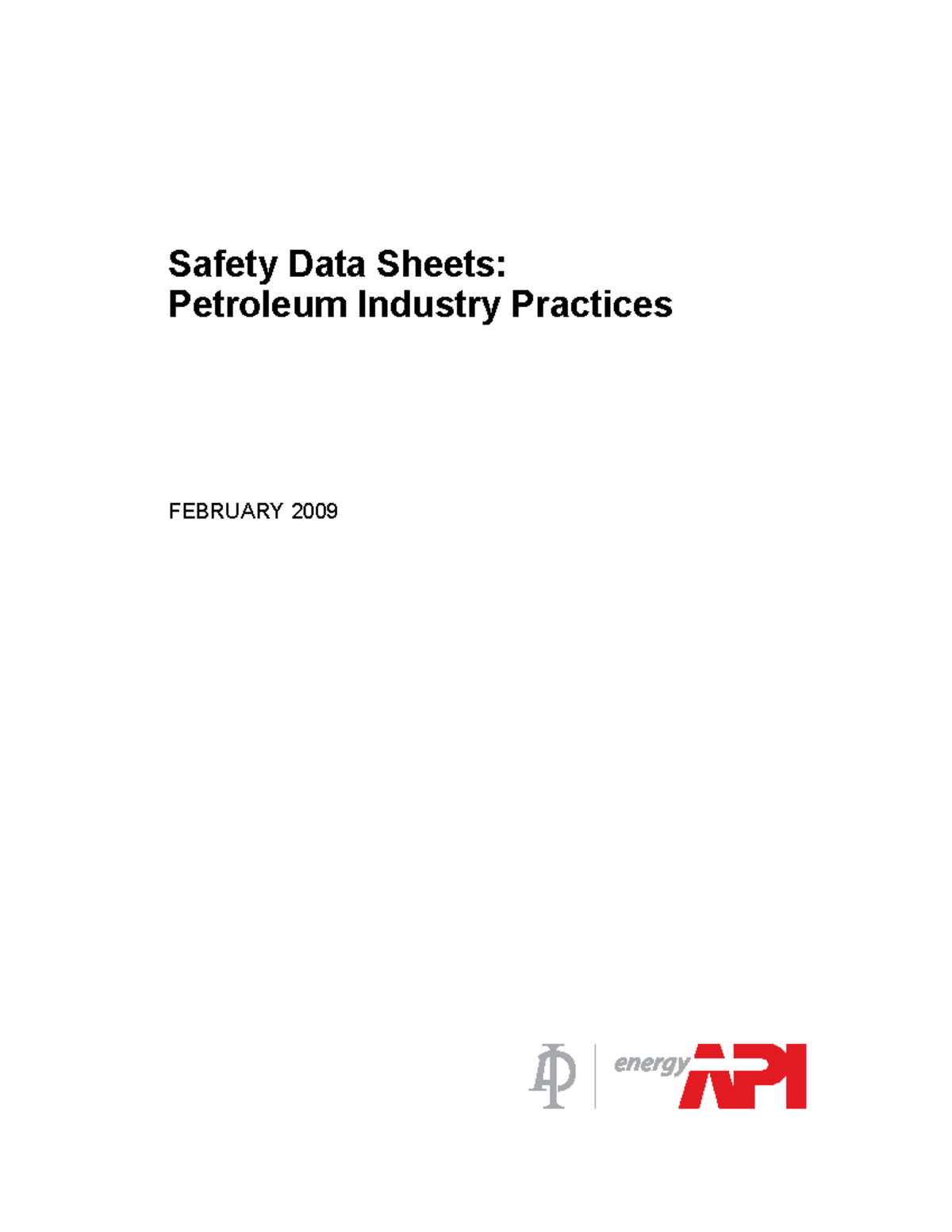 MSDS API - MSDS API - Safety Data Sheets: Petroleum Industry Practices ...
