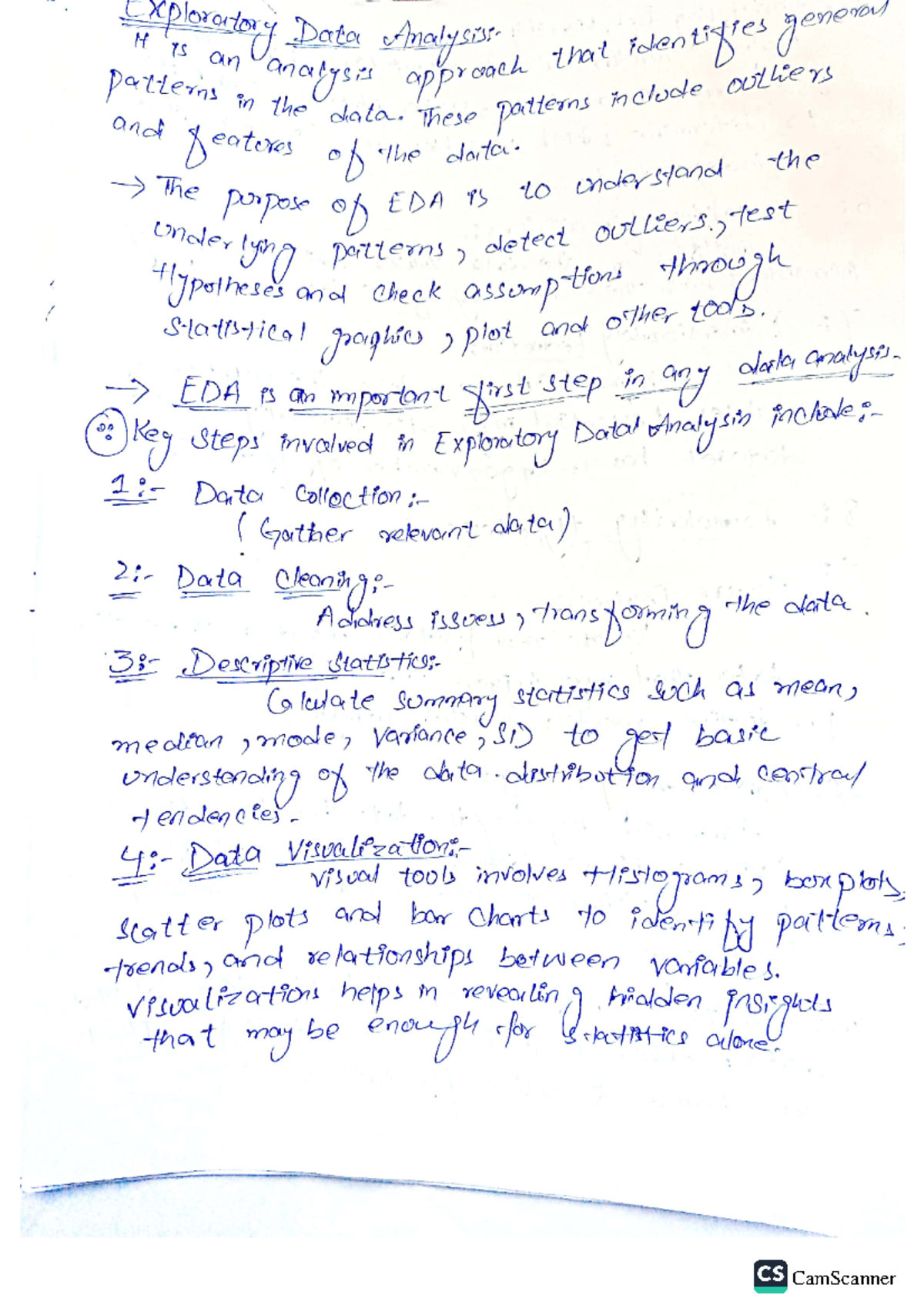 Lecturer #1 - notes on ead - Patterns in the data. These patterns ...