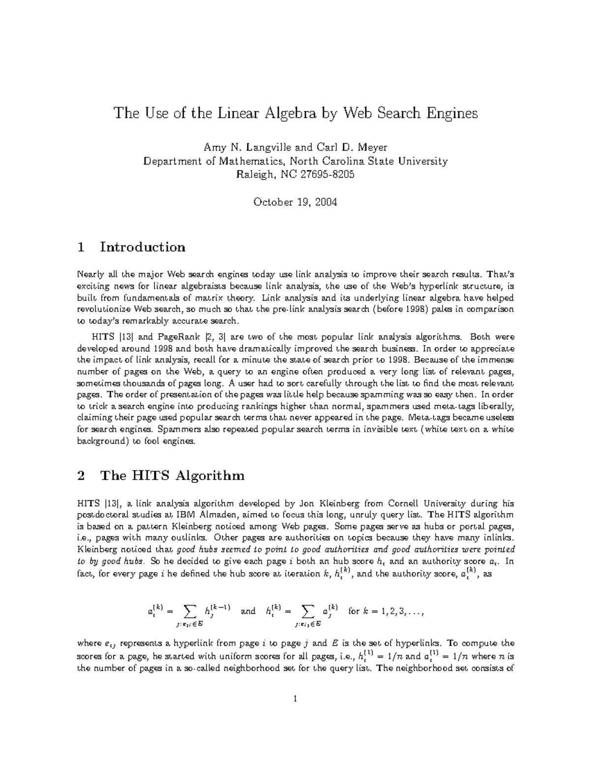 LinAlgSearchEngine.pdf - The Use of the Linear Algebra Web Search ...