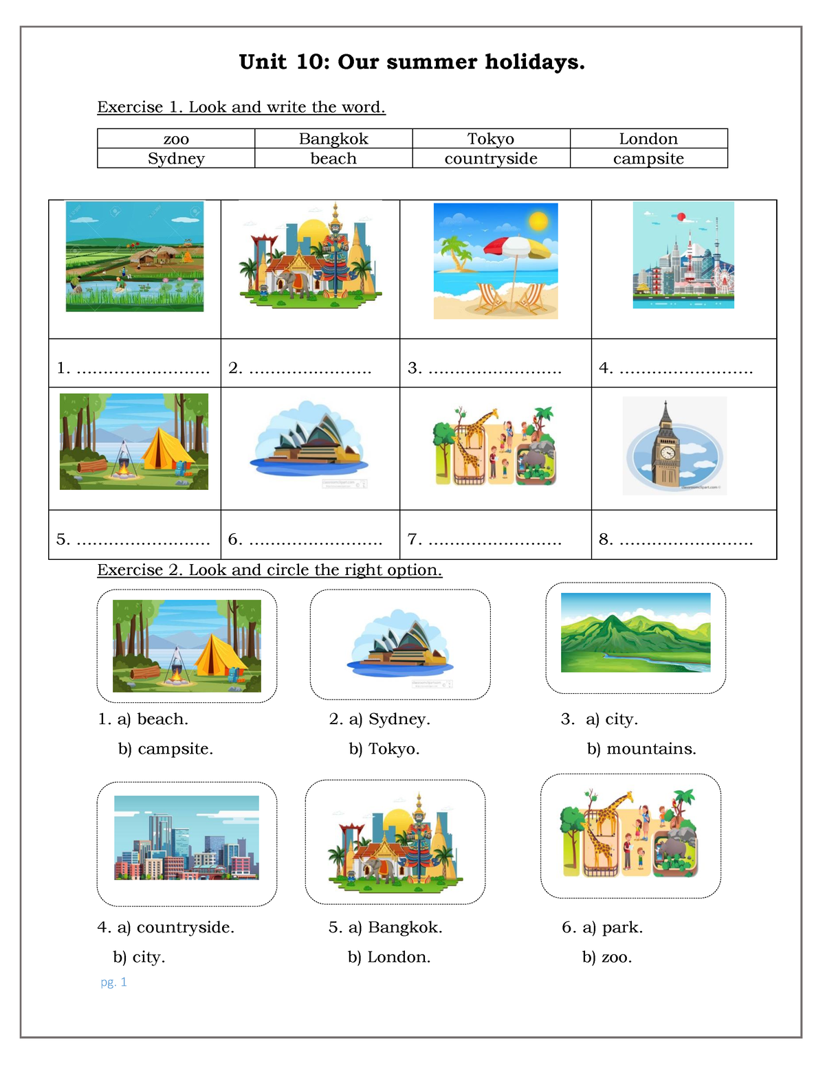 Bài tâp bổ trợ Tiếng Anh 4 Global Success sách mới Unit 10 - Exercise 1 ...