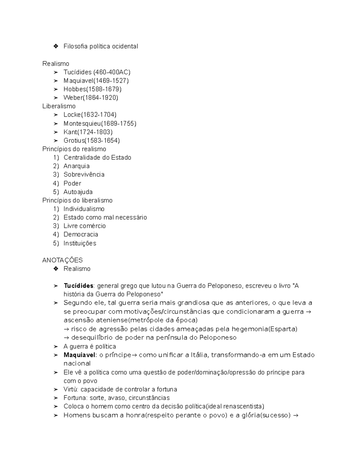 Anotações TRI 1 Parte 1 - Resumo Teoria Das Relações Internacionais ...