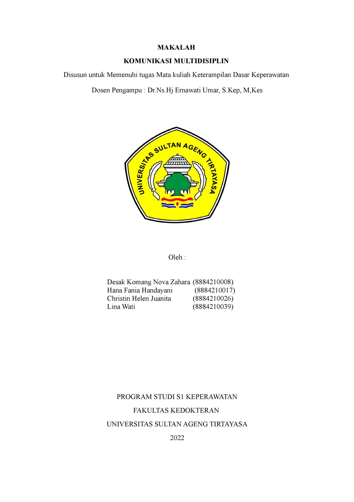 Makalah Komunikasi Dasar Keperawatan Kel.10 - MAKALAH KOMUNIKASI ...