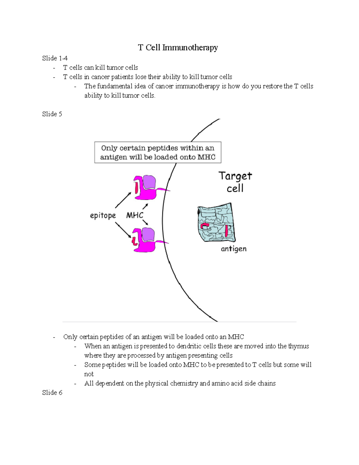 Lecture T Cell Immunotherapy - T Cell Immunotherapy Slide 1- T cells ...