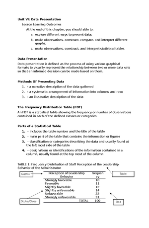 Introduction-of-Statistics - Unit V: Introduction of Statistics Lesson ...