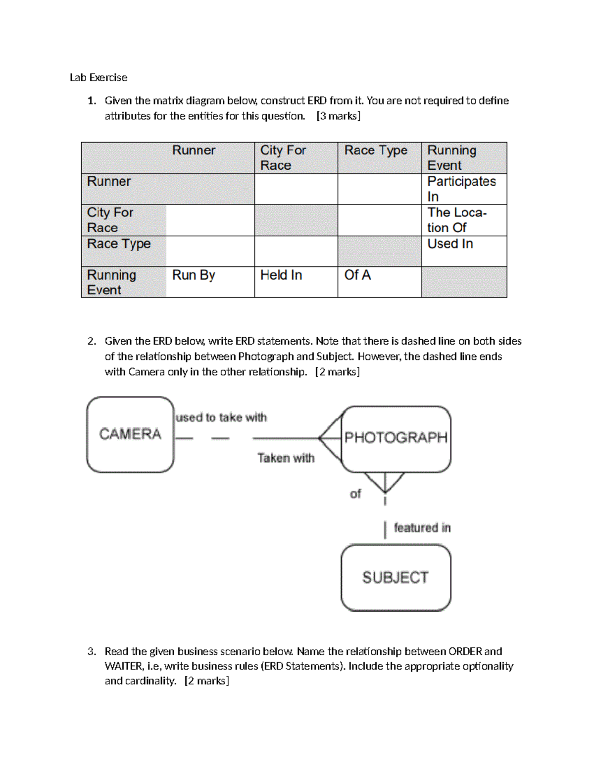 M3 Lab Exercise - hhhhhhhhhhhhh hhhhhhhhhhhh - Lab Exercise 1. Given ...