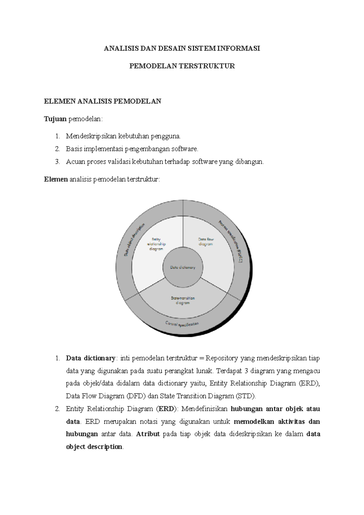 Catatan Adsi Pendekatan Terstruktur Analisis Dan Desain Sistem Informasi Pemodelan 0905