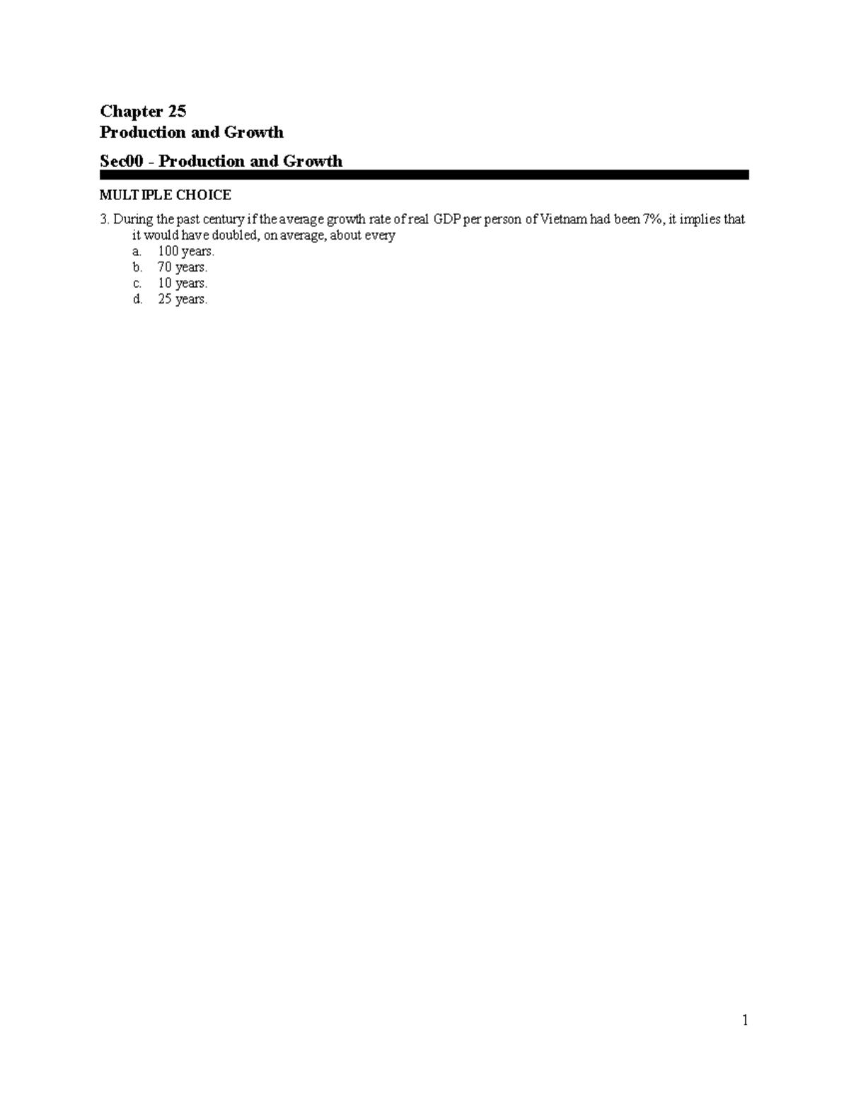 Ch.3 - làm multiple choice tại lớp - Chapter 25 Production and Growth ...