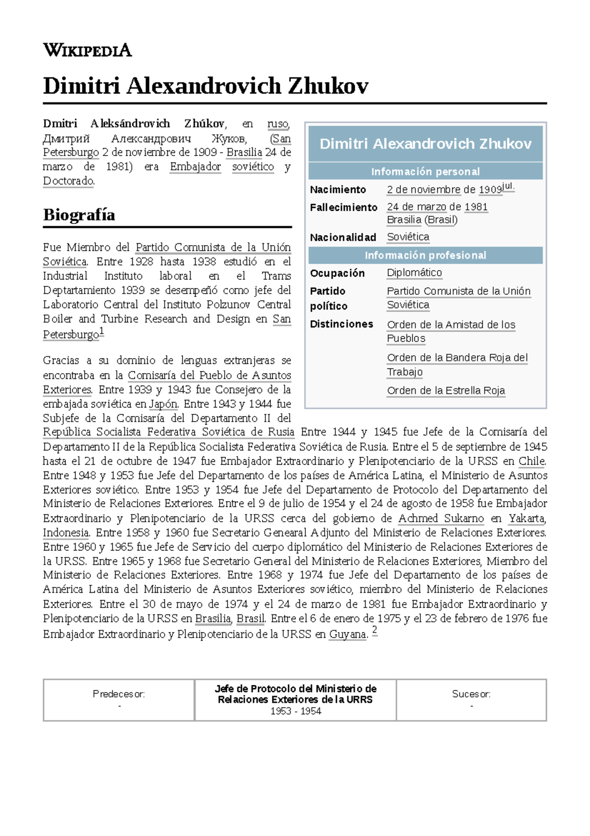 Dimitri Alexandrovich Zhukov Dimitri Alexandrovich Zhukov Información