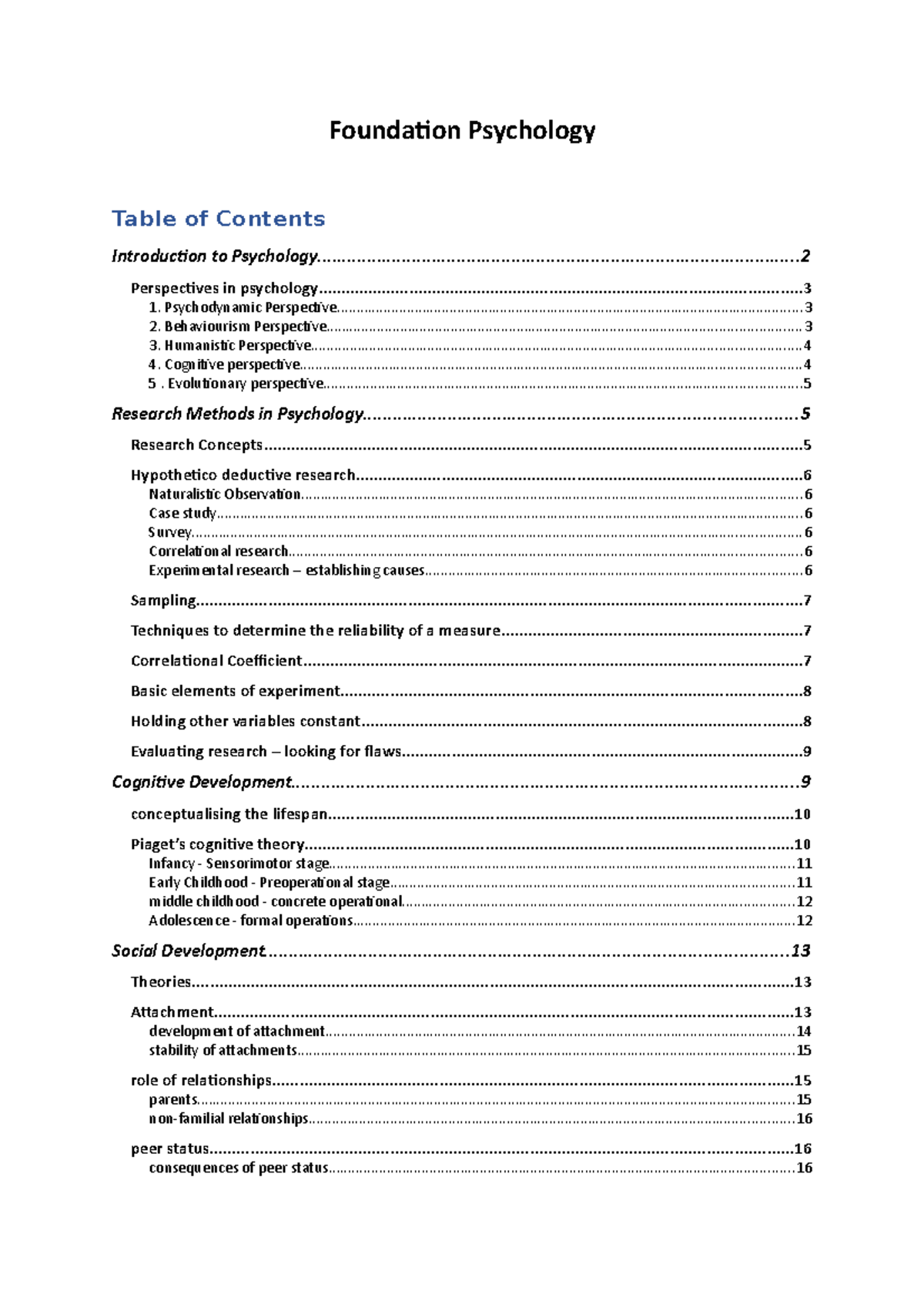 PYB100 1 - Lecture Notes 1-13 - PYB100 - QUT - Studocu