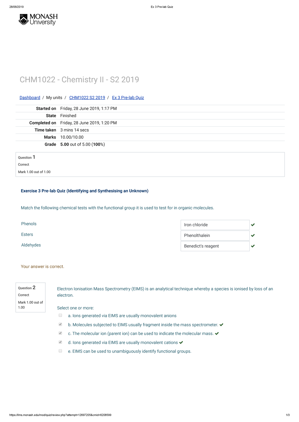 Ex-3-Pre-lab-Quiz - Ex-3-Pre-lab-Quiz answers - 28/06/2019 Ex 3 Pre-lab ...