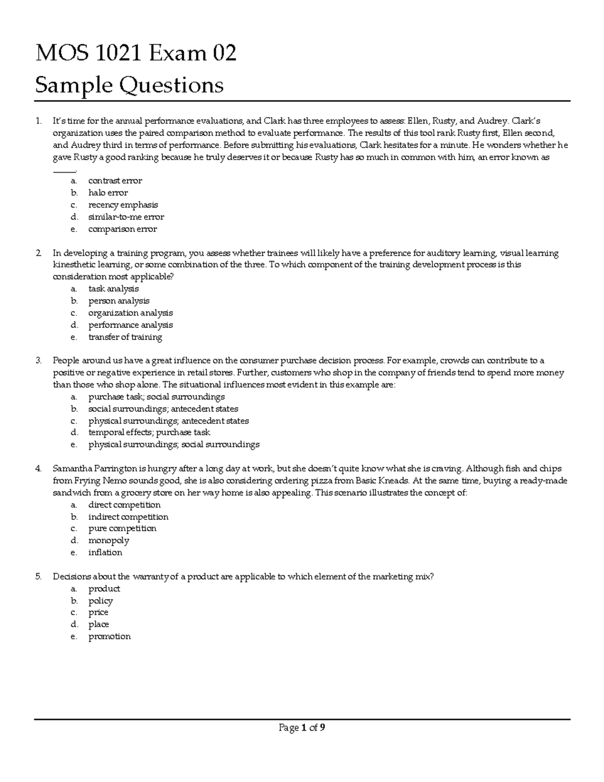 MOS+1021+-+Exam+02+Sample+Questions - MOS 1021 Exam 0 2 Sample ...