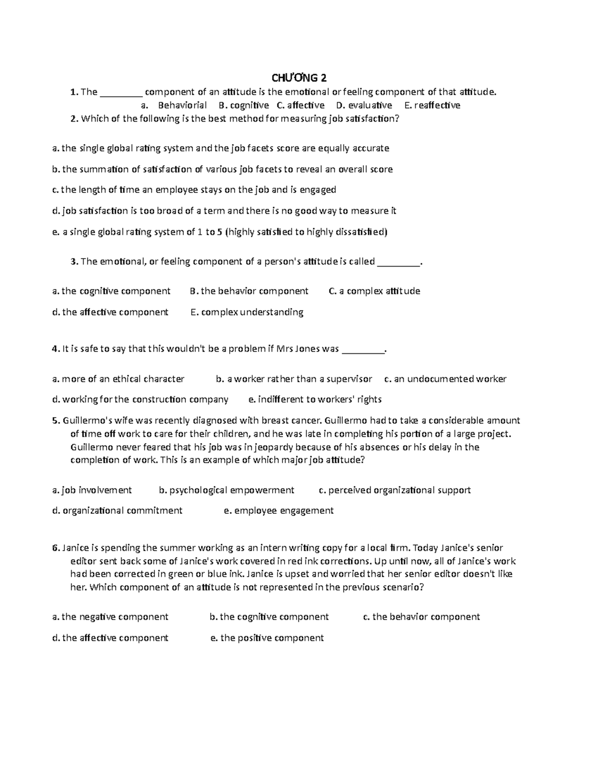 TRAC Nghiem - OB multiple choices - CH ƯƠNG 2 The ________ component of ...