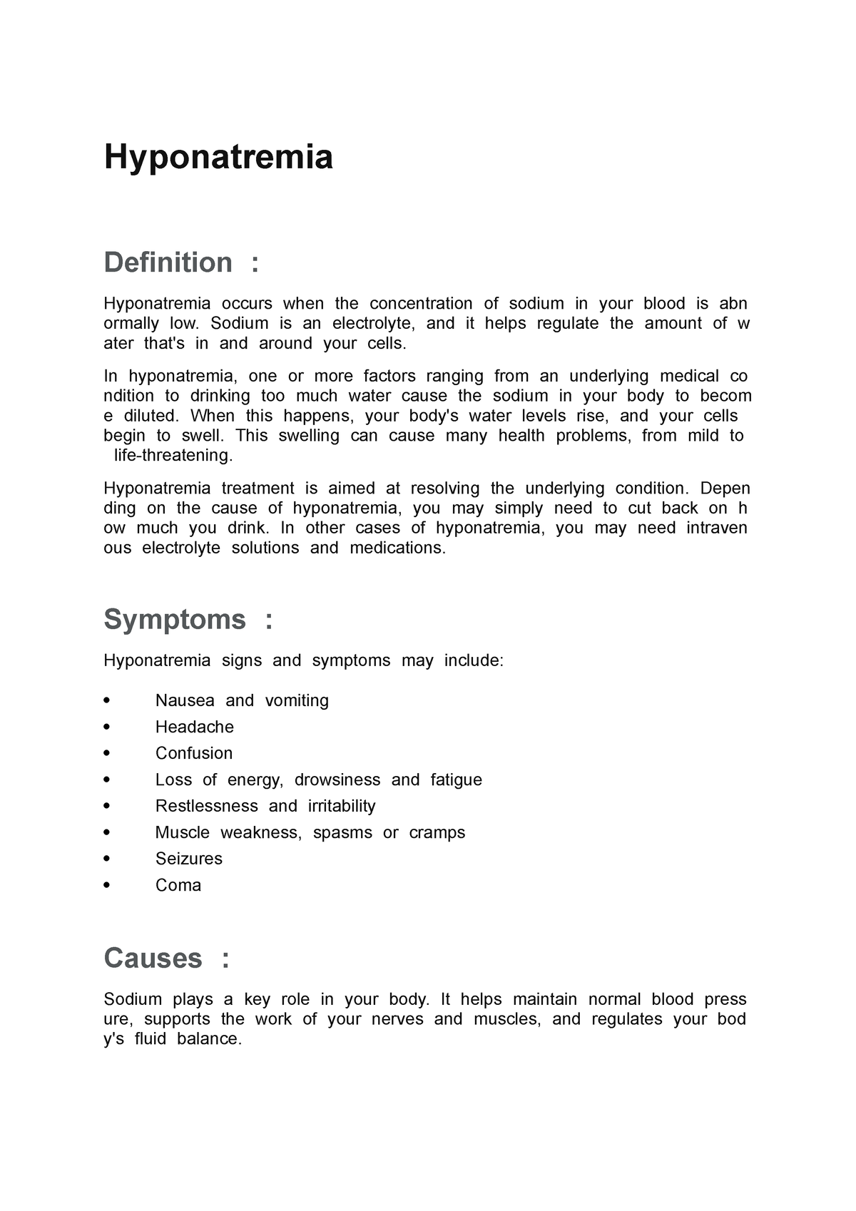 hyponatremia-hyponatremiat-definitiont-studocu