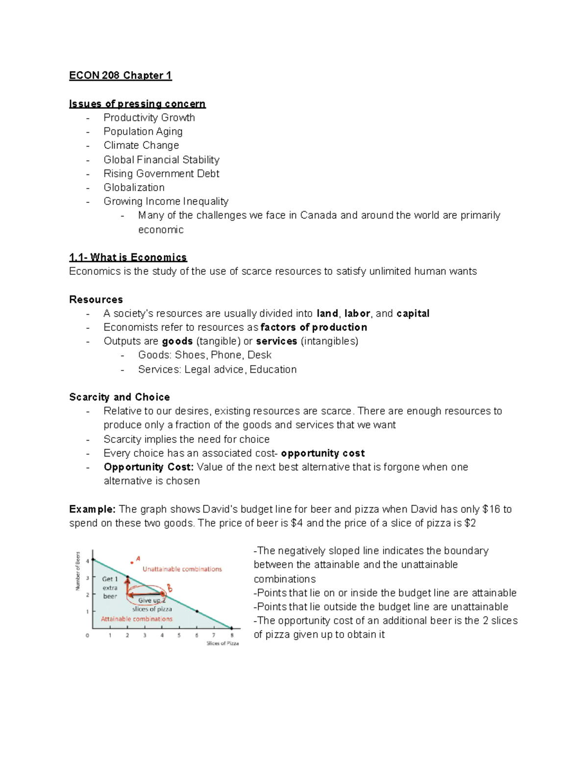 Ragen 16th Century Microeconomic Chapter 1 Notes - ECON 208 Chapter 1 ...