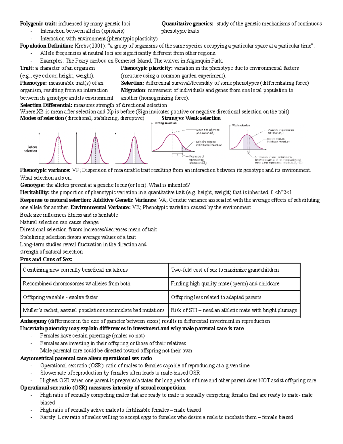 cheat-sheet-midterm-2-polygenic-trait-influenced-by-many-genetic