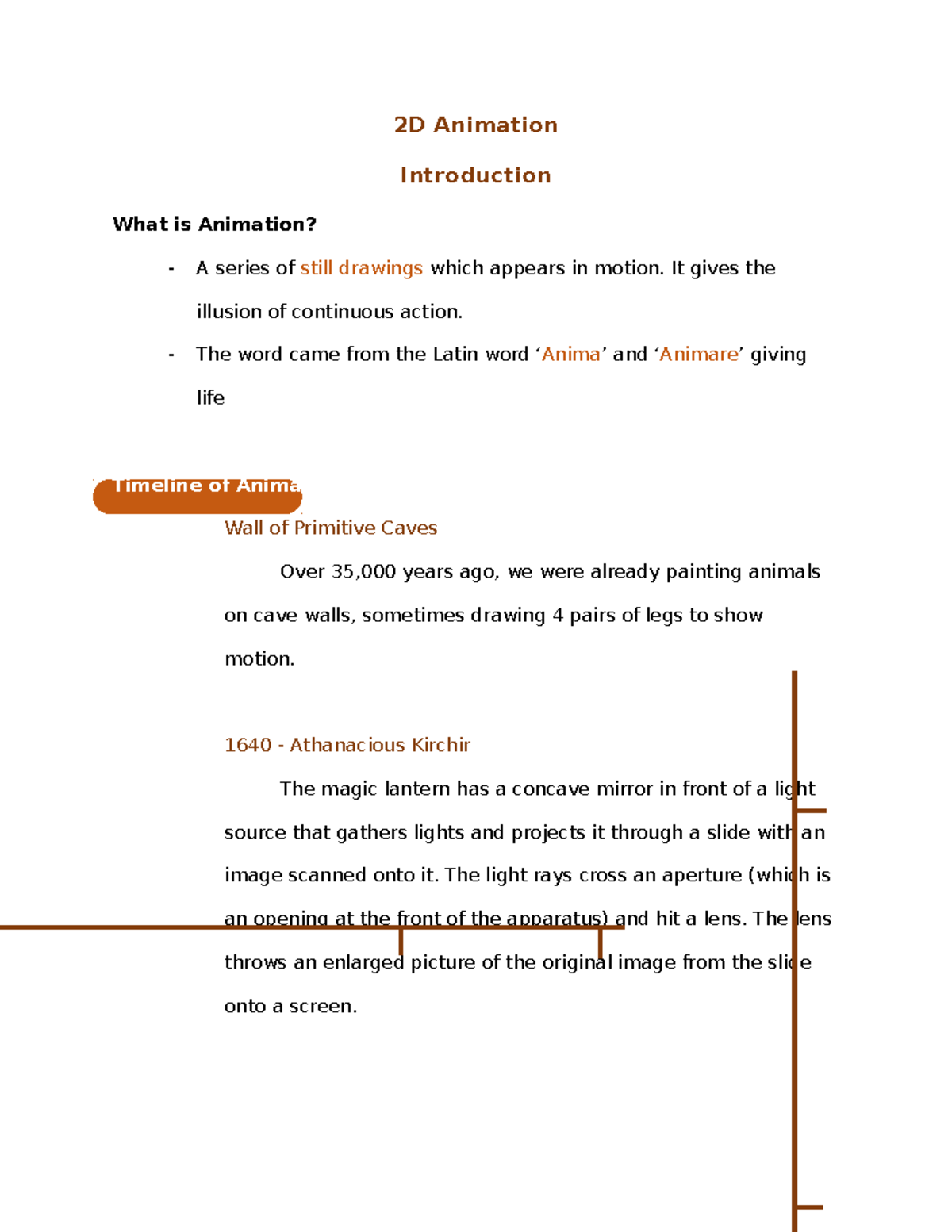 2D Animation 1 Module 1 - Lecture notes 1 - AB Multimedia Arts - Studocu