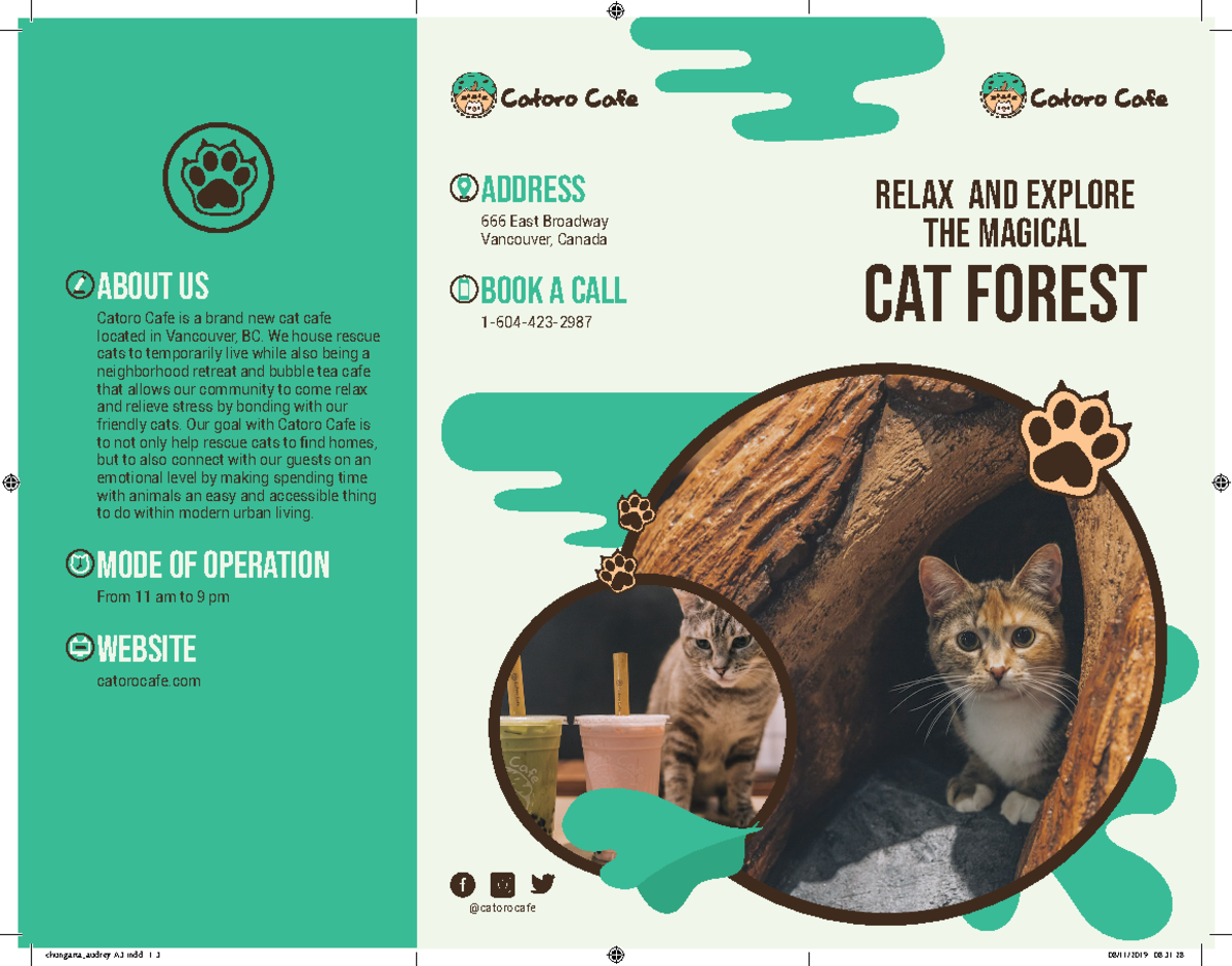 Brochure Example-2 - relax and explore the magical cat forest ...