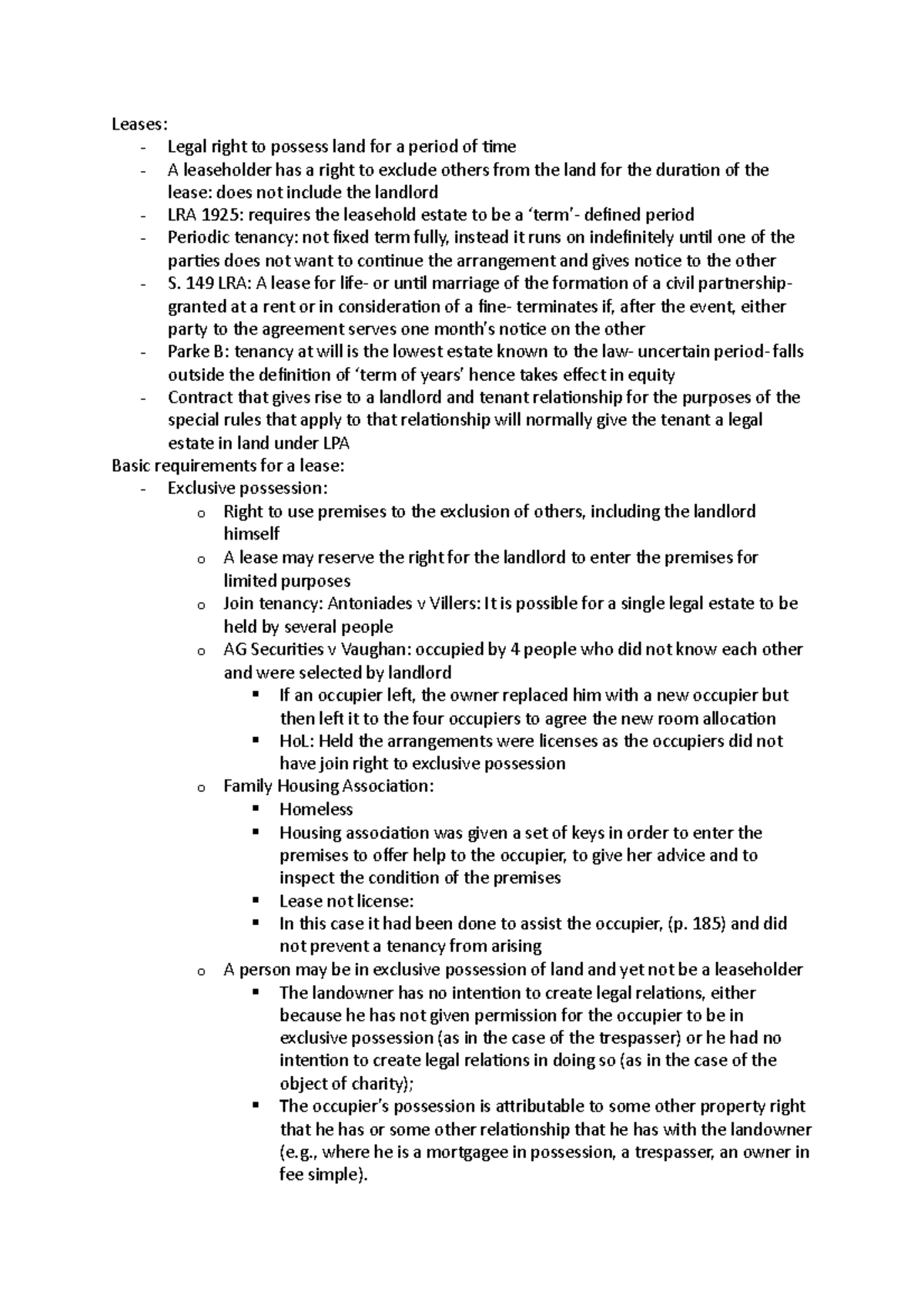 leases-rev-lecture-notes-7-leases-legal-right-to-possess-land