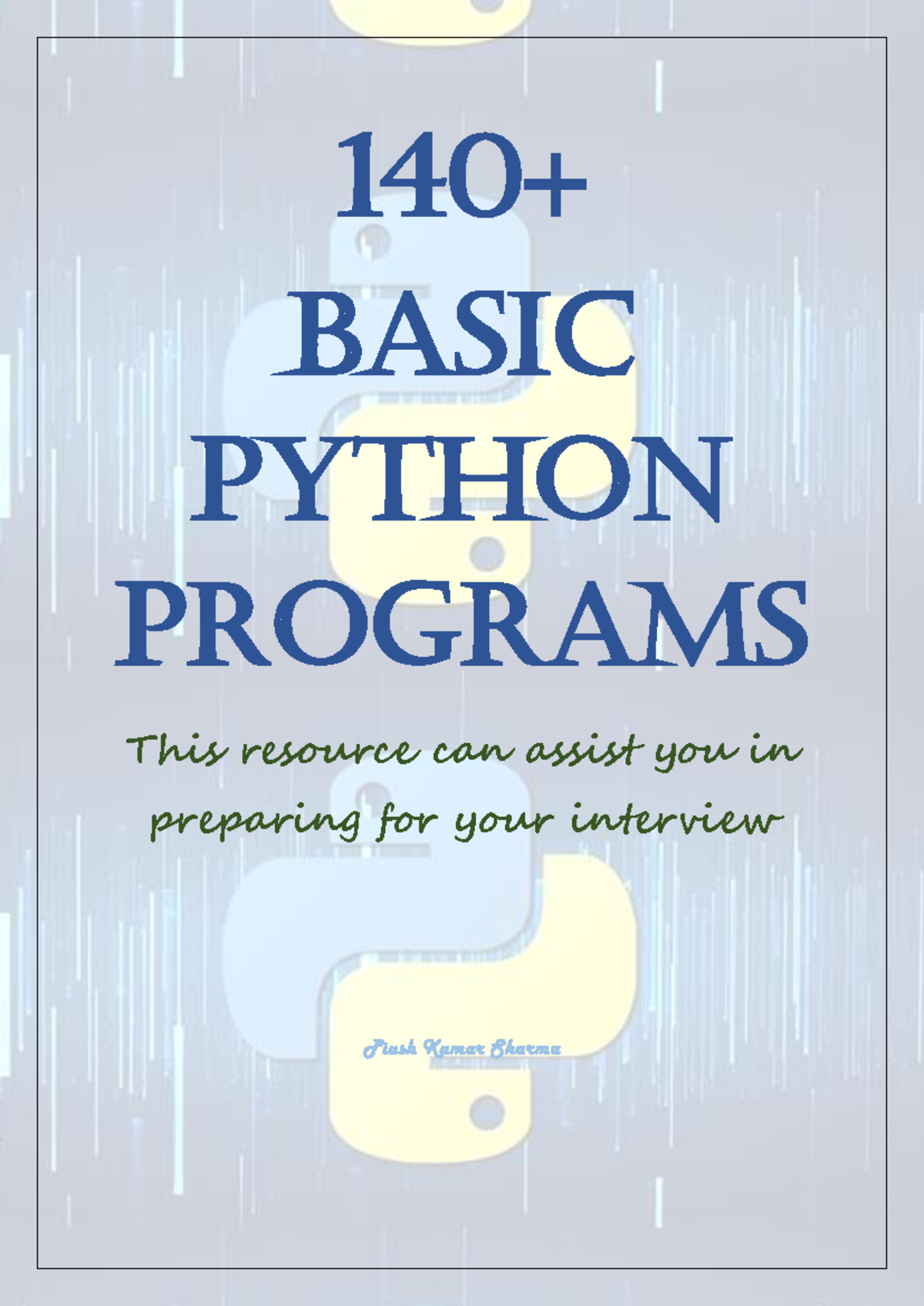 140plus Basic Python programs - 140+ Basic Python Programs This ...