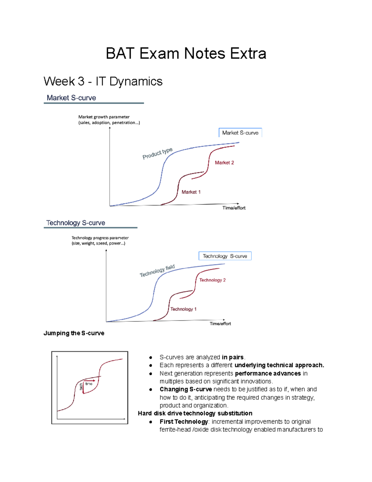 BAT Exam Notes Extra BAT Exam Notes Extra Week 3 IT Dynamics