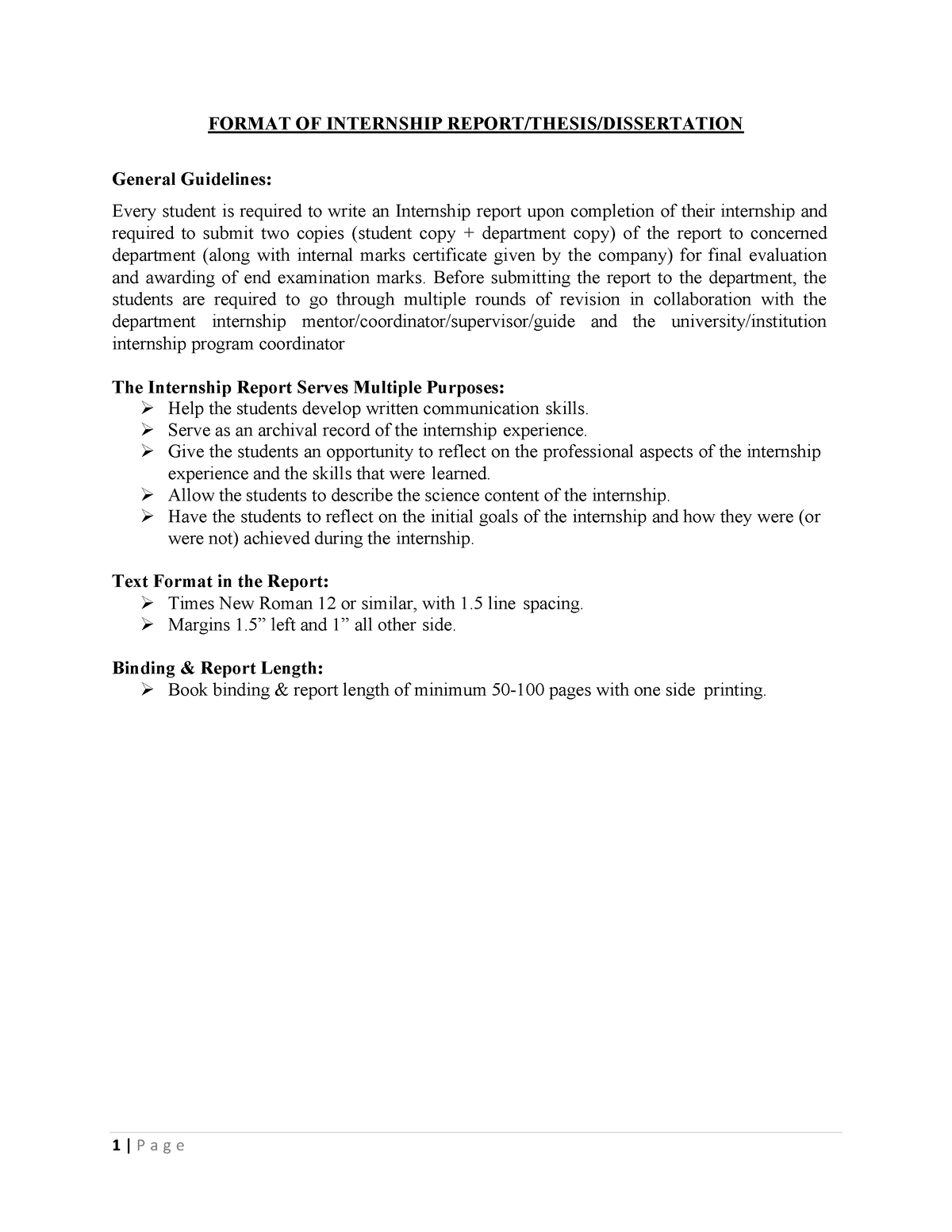 internship thesis guidelines mscis