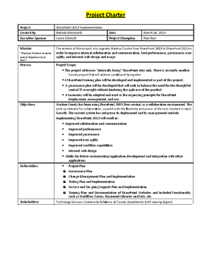 Project Charter Template 11 - Project Charter Template Project Start ...