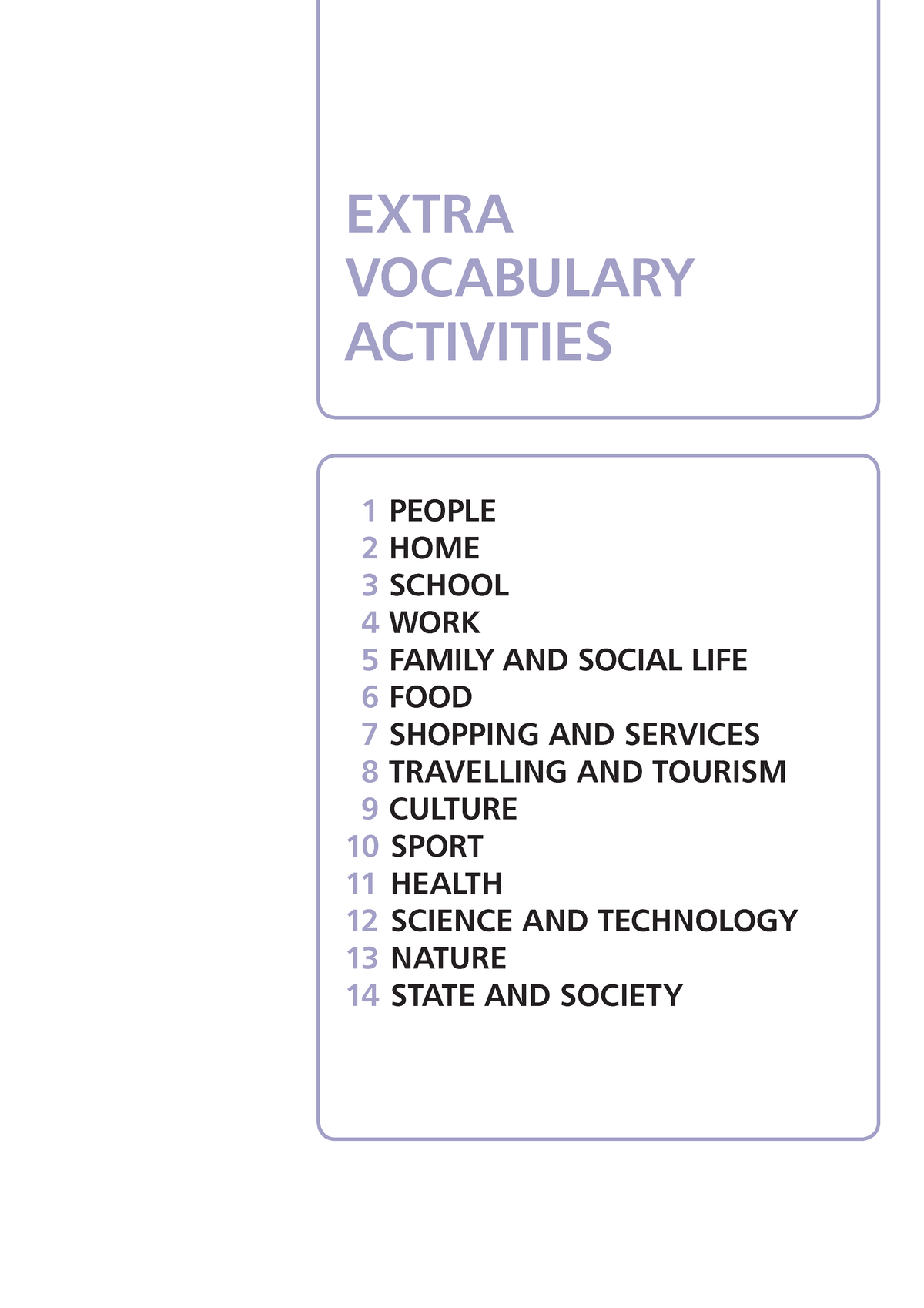 Exam Choices Extra Vocabulary Activities EXTRA VOCABULARY ACTIVITIES 