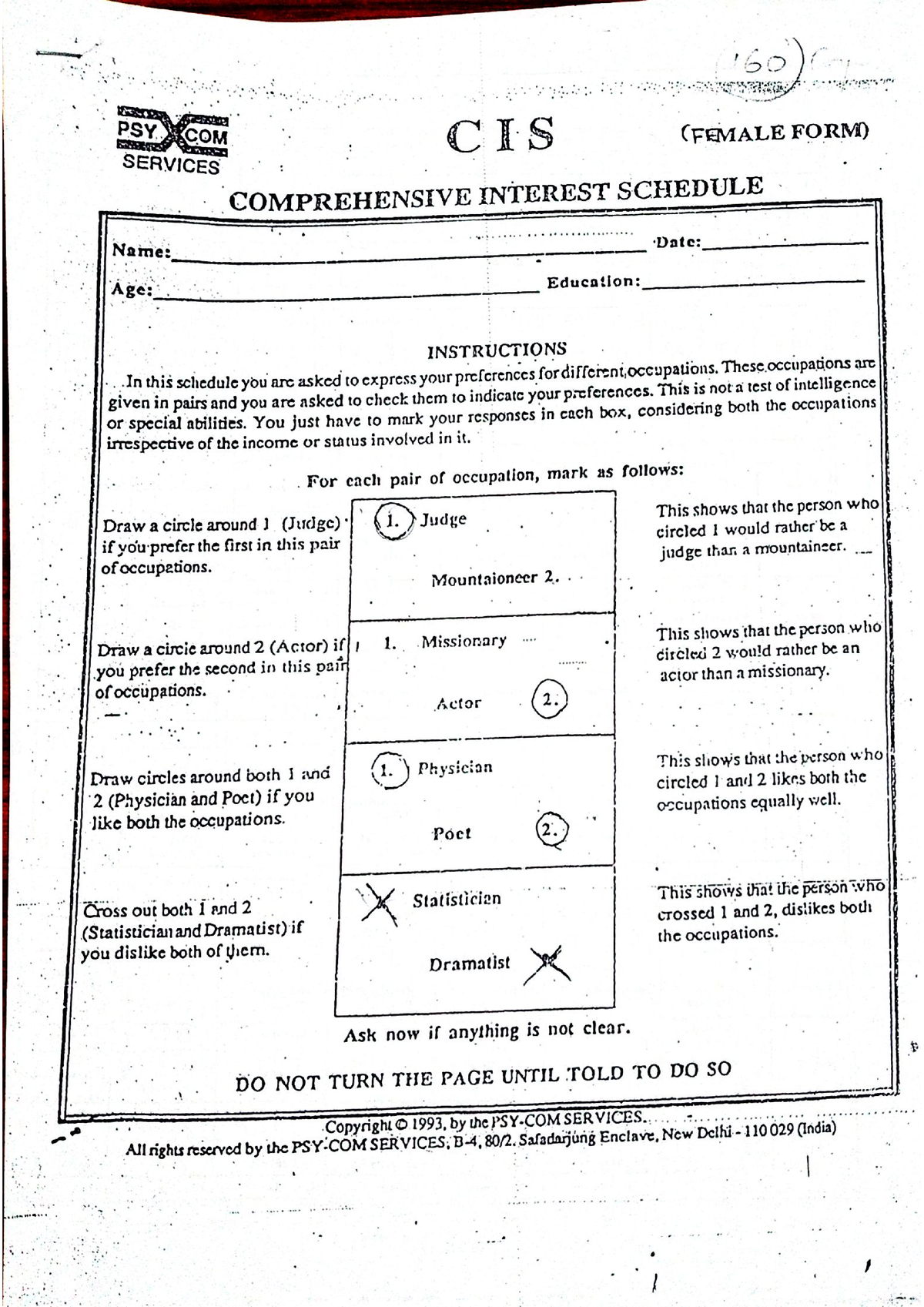 Cis - Comprehensive Interest Schedule test part of the BPCC 105 subject